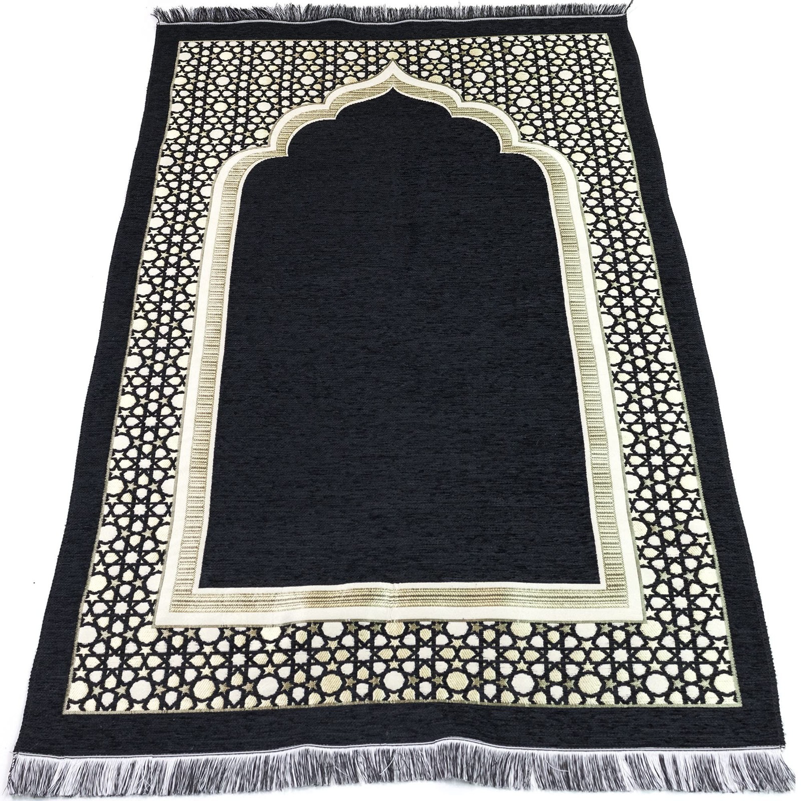 Modefa Turkish Islamic Prayer Mat – Thin Woven Chenille Sajjadah – Intricate …