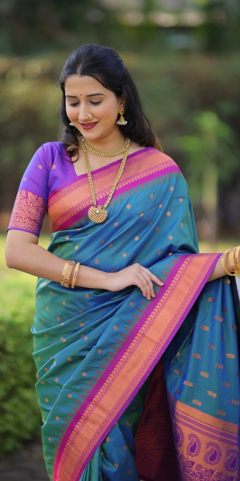 Designer Sari Bollywood Bridal Silk Saree Blouse South Indian Ethnic Ready made