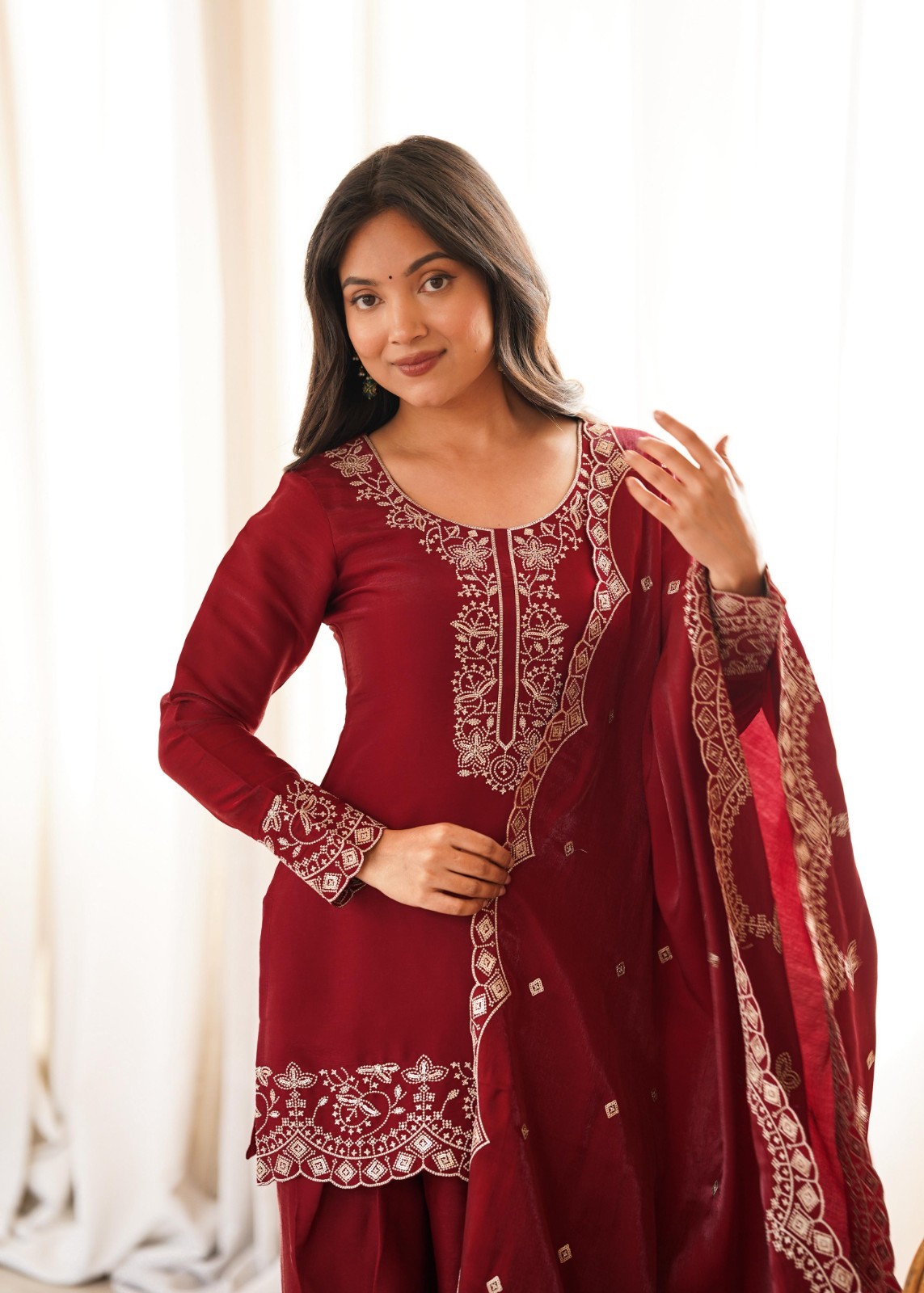 3 PIECE PAKISTANI DESIGNER FARSHI SHALWAR SUIT WEDDING PARTY WEAR WOMEN EID