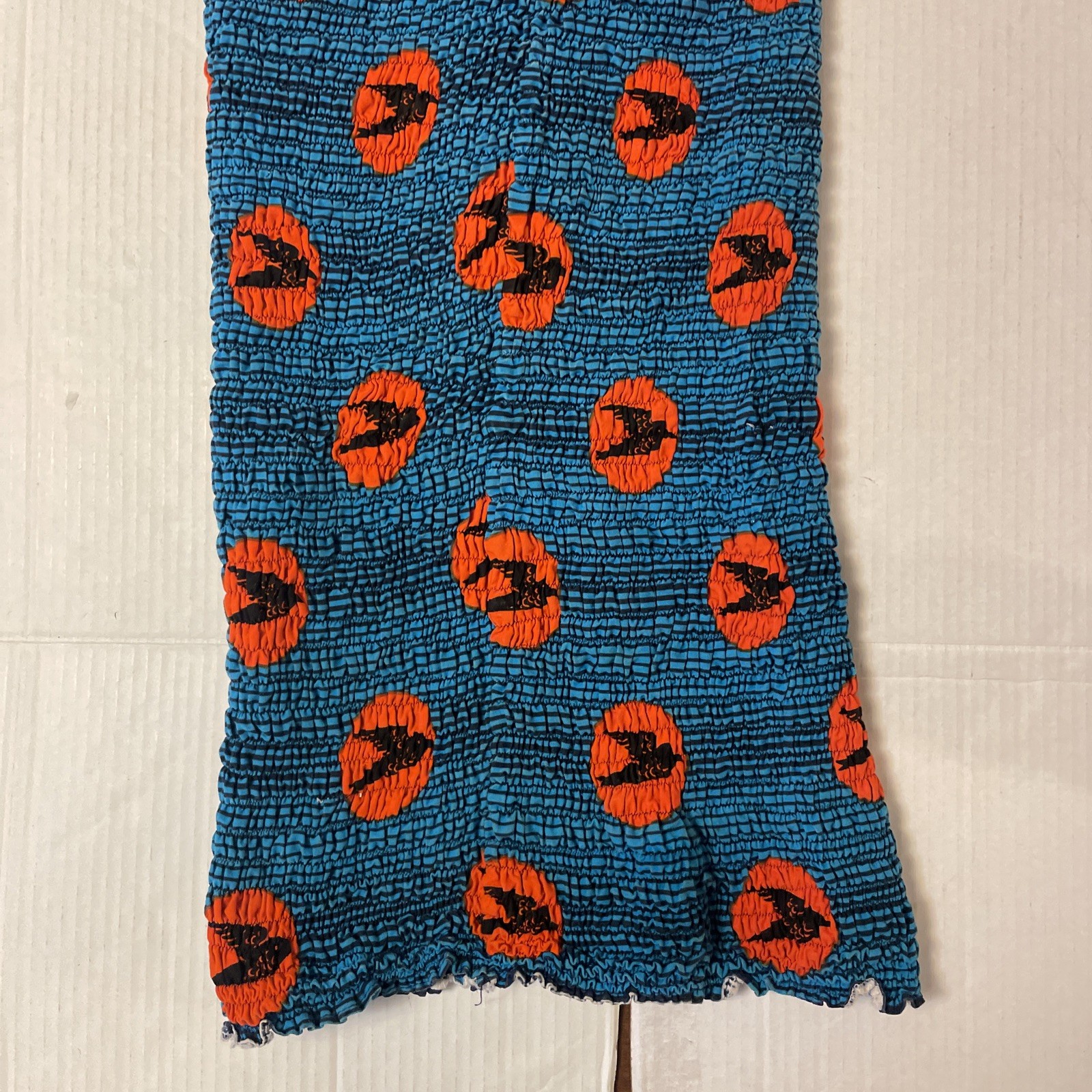 Women’s African Wax Dashiki Ankara Homemade Blue Body Con Tube Scrunchy Dress