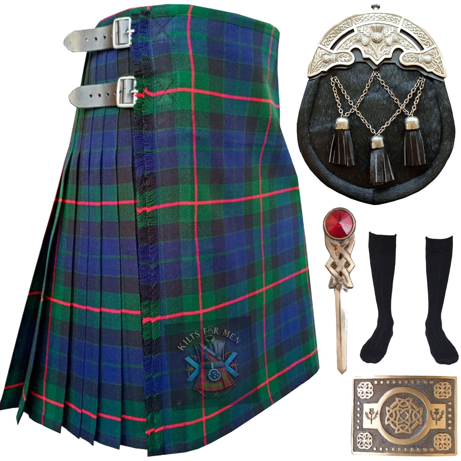 Outfit Clan Gunn Modern With-Outfit- 5-pcs- Traditional Highland Custom Made