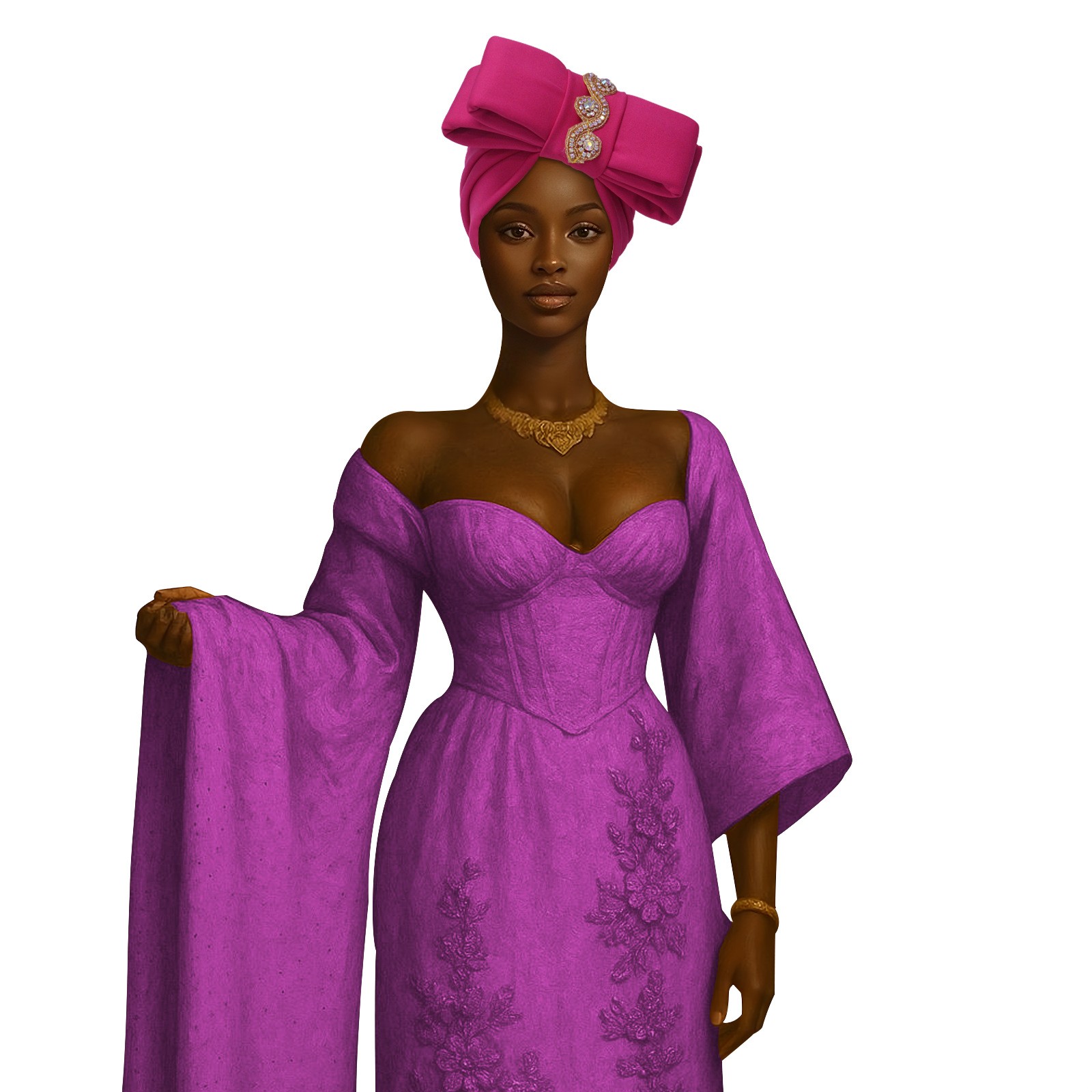 New Africa Tradition Turban Cap Bow Diamond Wrap Hat Auto Gele Birthday Headwear