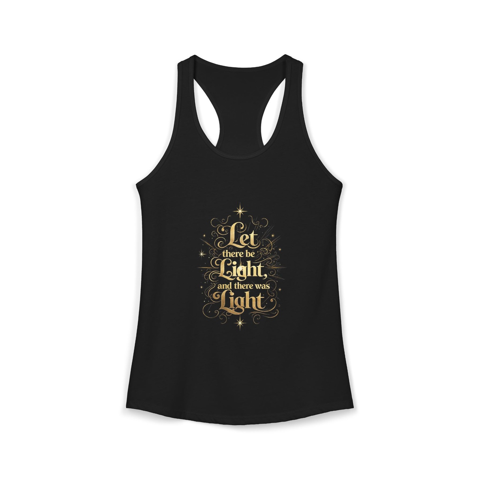 Womens Let There Be Light Racerback Tank Creator Meme Made in USA