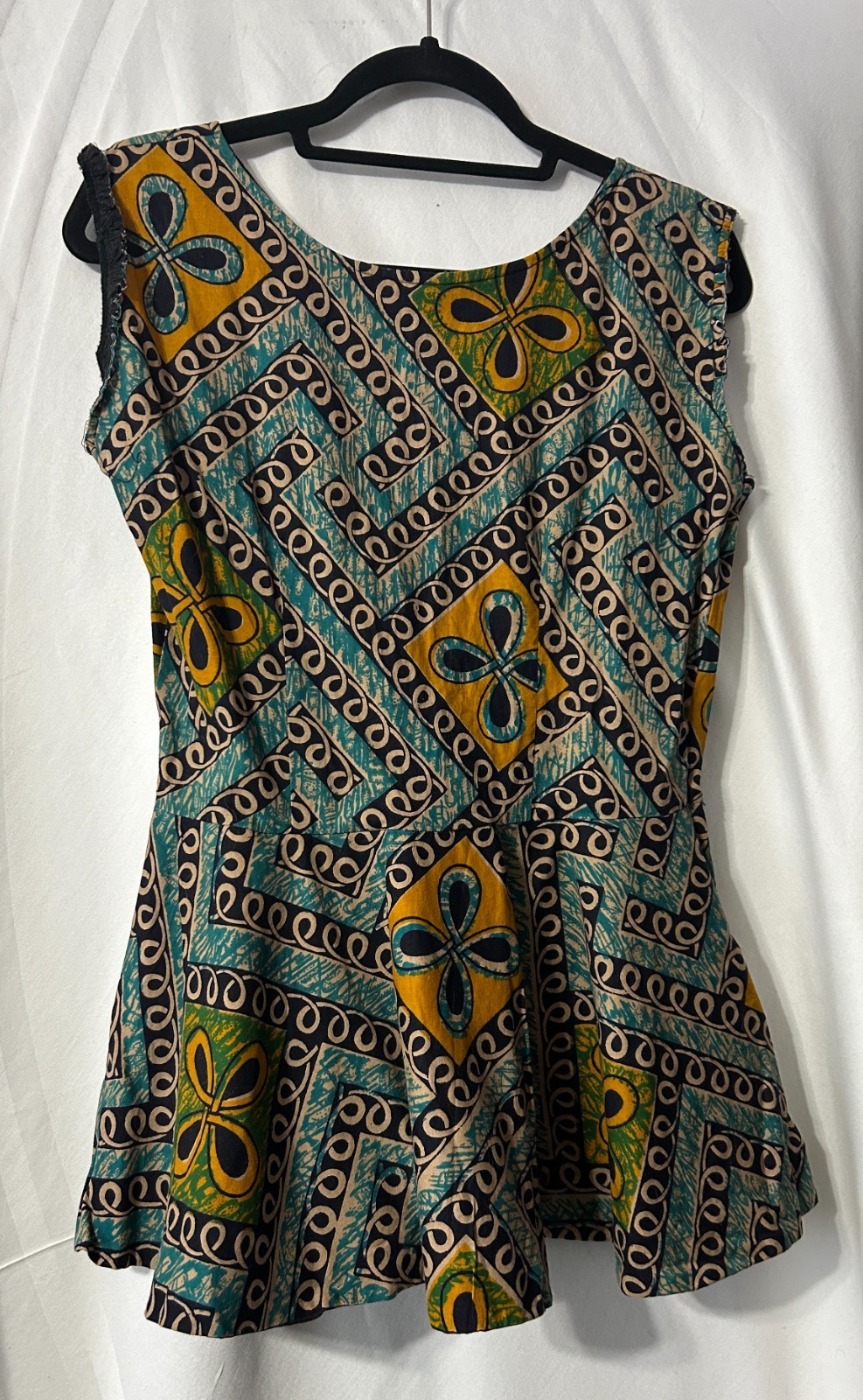 African Experience Summer Mini Dress Size 14 (D4)
