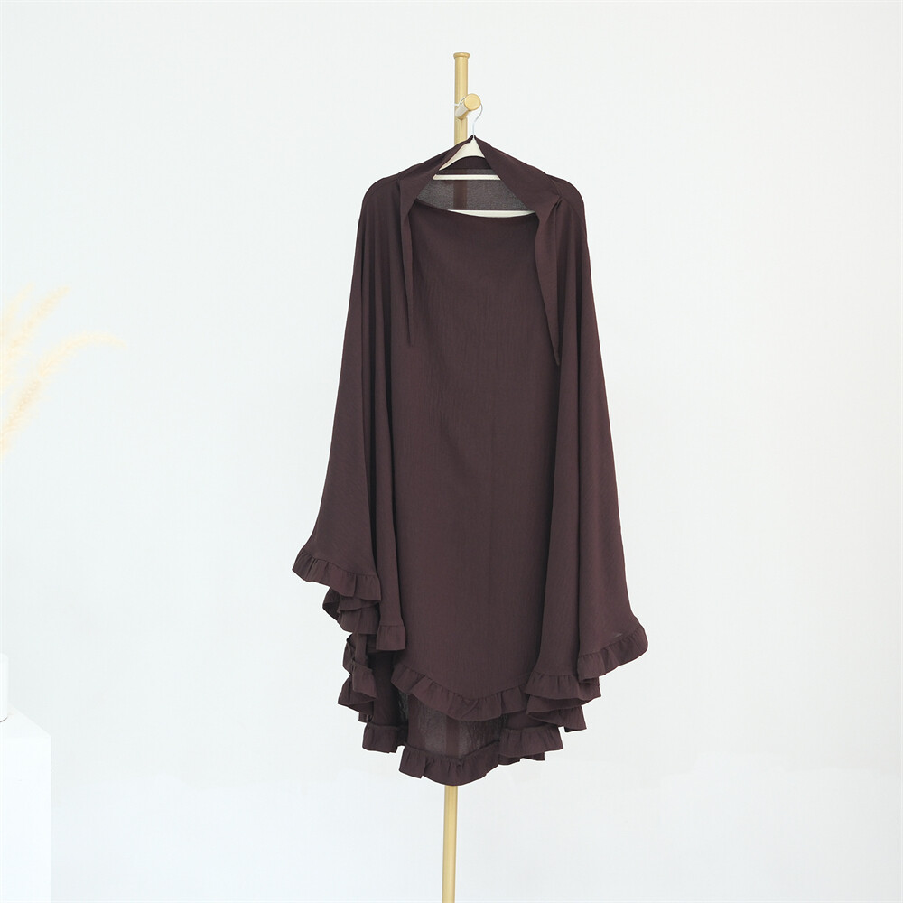 Ramadan Islamic Burqa Overhead Khimar Hijab Blouse Tops for Muslim Women Abaya