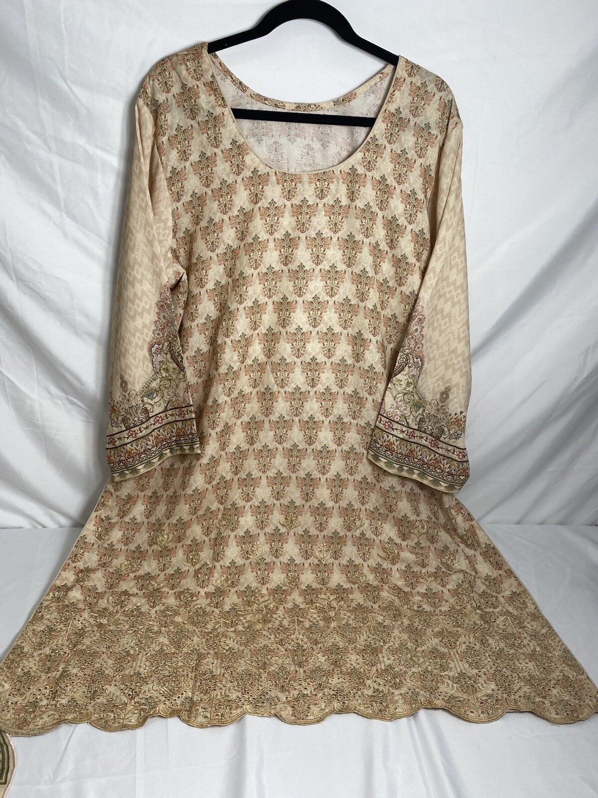 Pakistani Karan chicken Kari/embroidery kameez shalwar 3XL bust 50 Dupatta Shawl