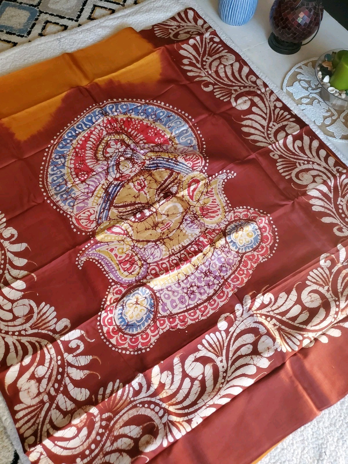 Women New Pure Silk Contemporary Batik Durga Saree Handloom Festive Wedding W Bp