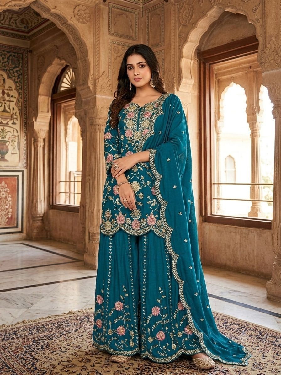 Designer Indian Pakistani kurti plazzo Bollywood Dress Party Wear Suit wedding