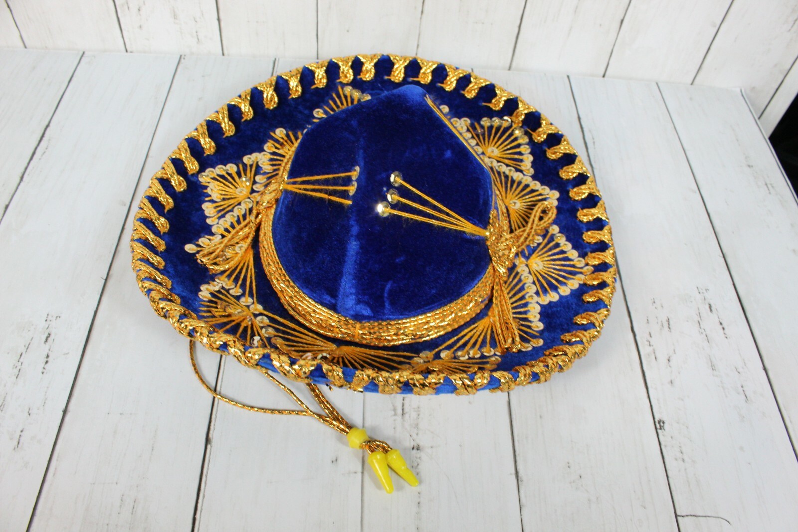 SALAZAR YEPEZ Little Kids Mariachi Mexican Sombrero Hat Blue Velvet Perfect