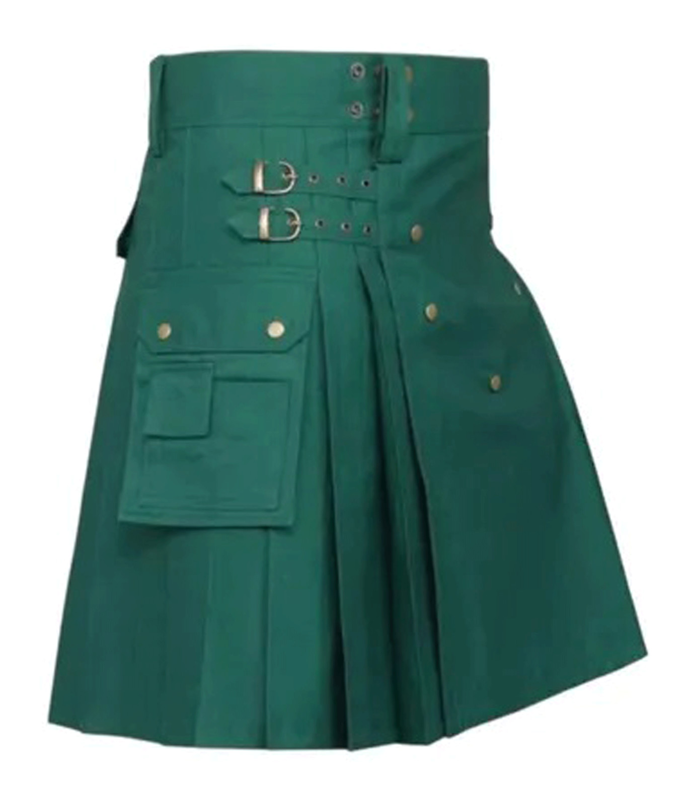 Scottish Handmade 100% Cotton Utility Kilt for Men – Cargo Pocket Modern Kilt