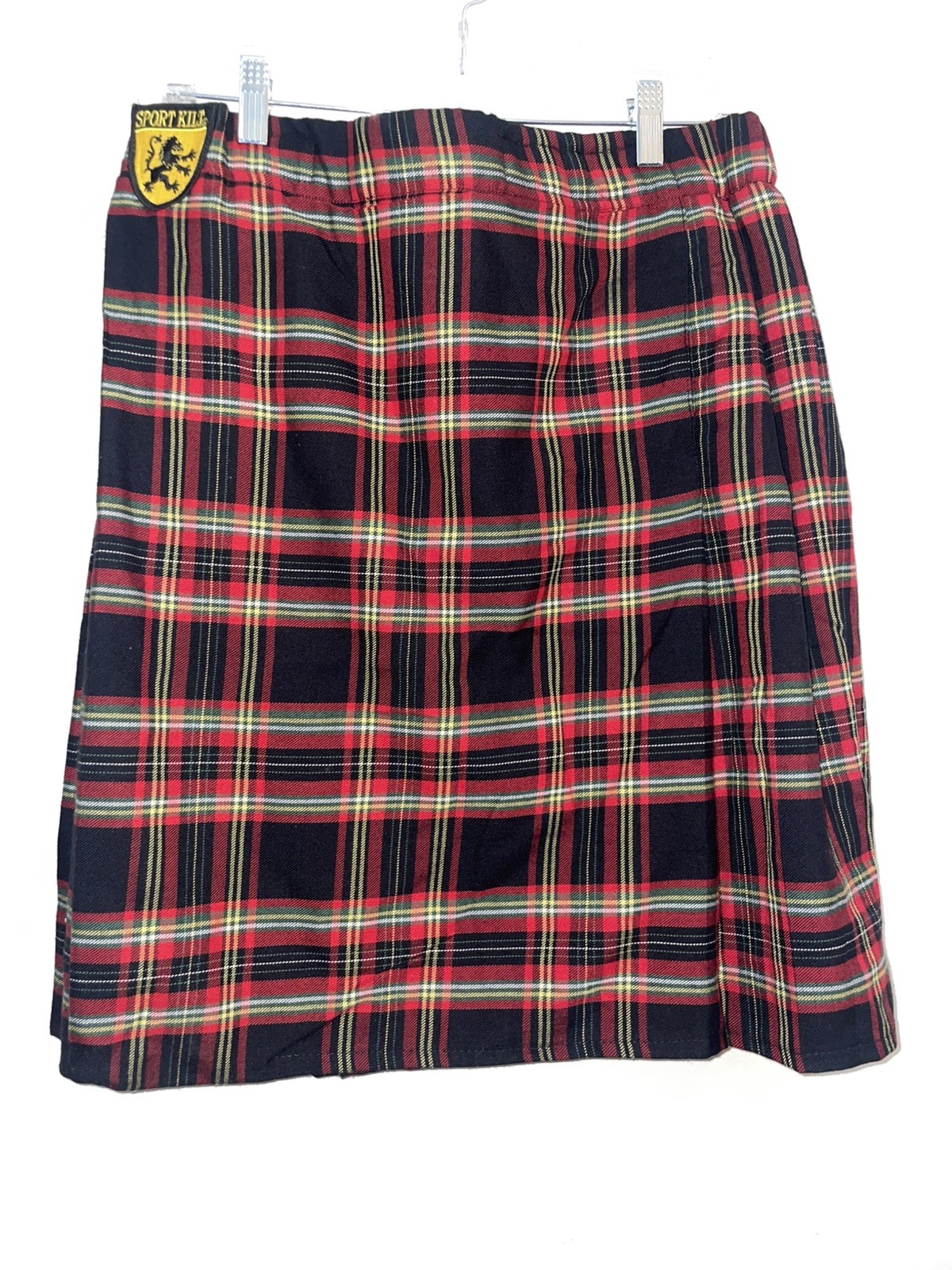 Sport Kilt Original Menzies Red Tartan Kilt – Men’s Size L Lion Patch Pocket