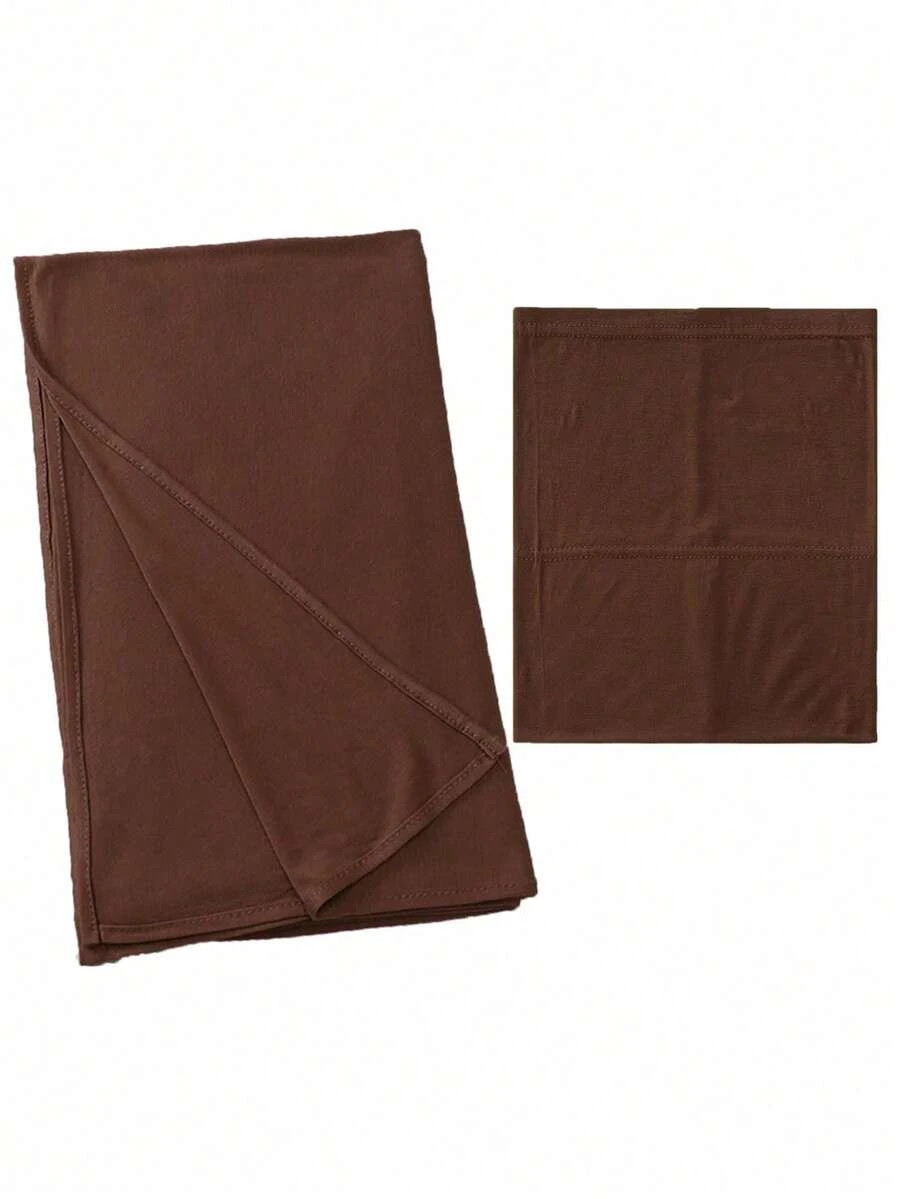 2pcs Jersey Hijab & Undercap Set Soft Breathable Modal Scarf