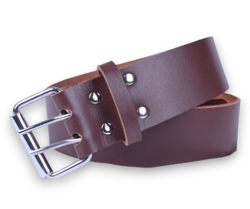 Men’s Scottish Brown Leather Kilt Belt Adjustable Size Highland Belt