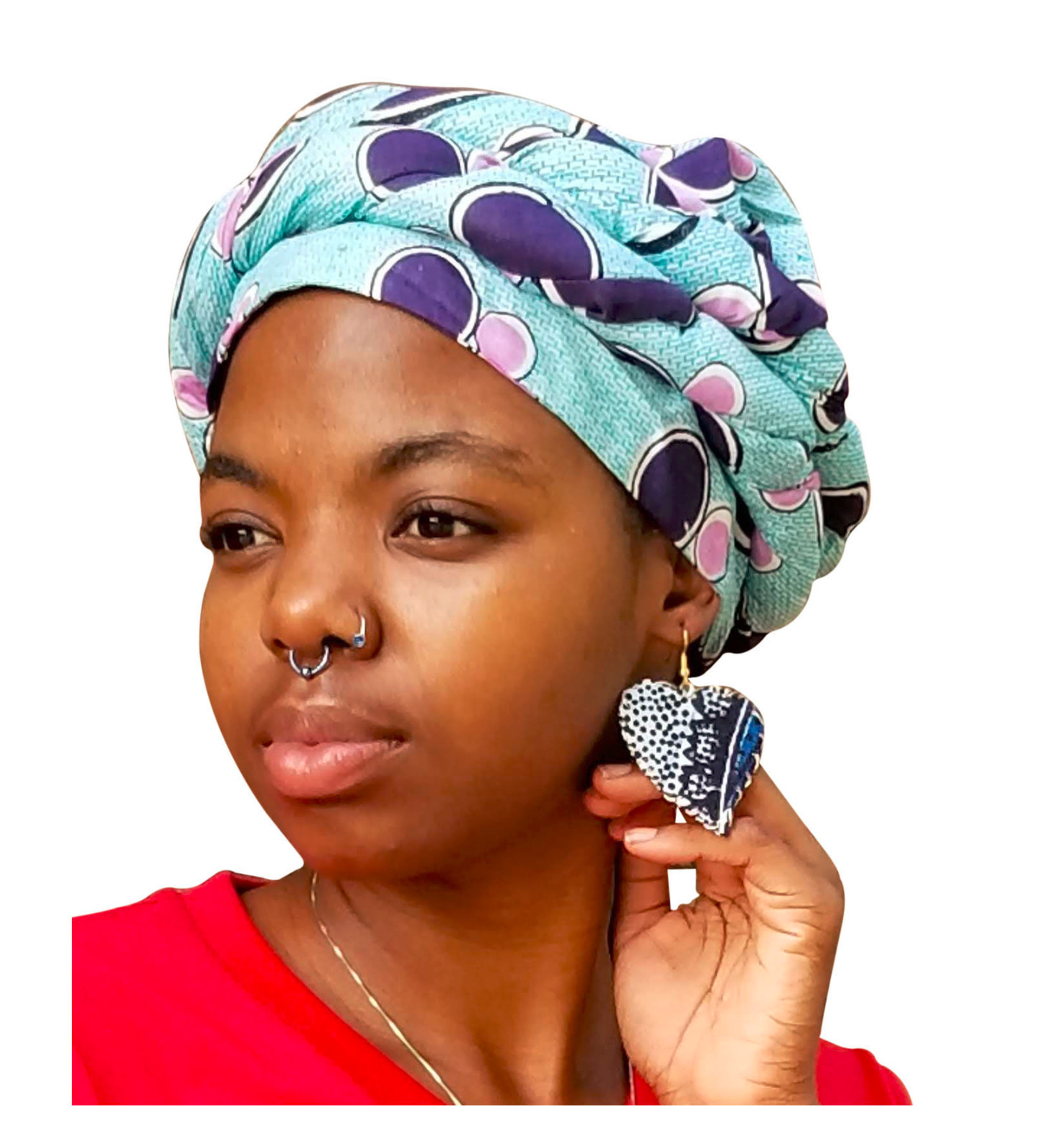 Bubblegum African Print Ankara Modu Hat Pre-tied Head Wrap DP3845PT
