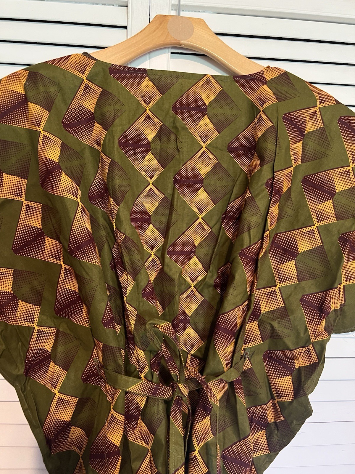 NIGERIAN AFRICAN Women’s Shirt Size Medium M Handmade Dashiki Shirt