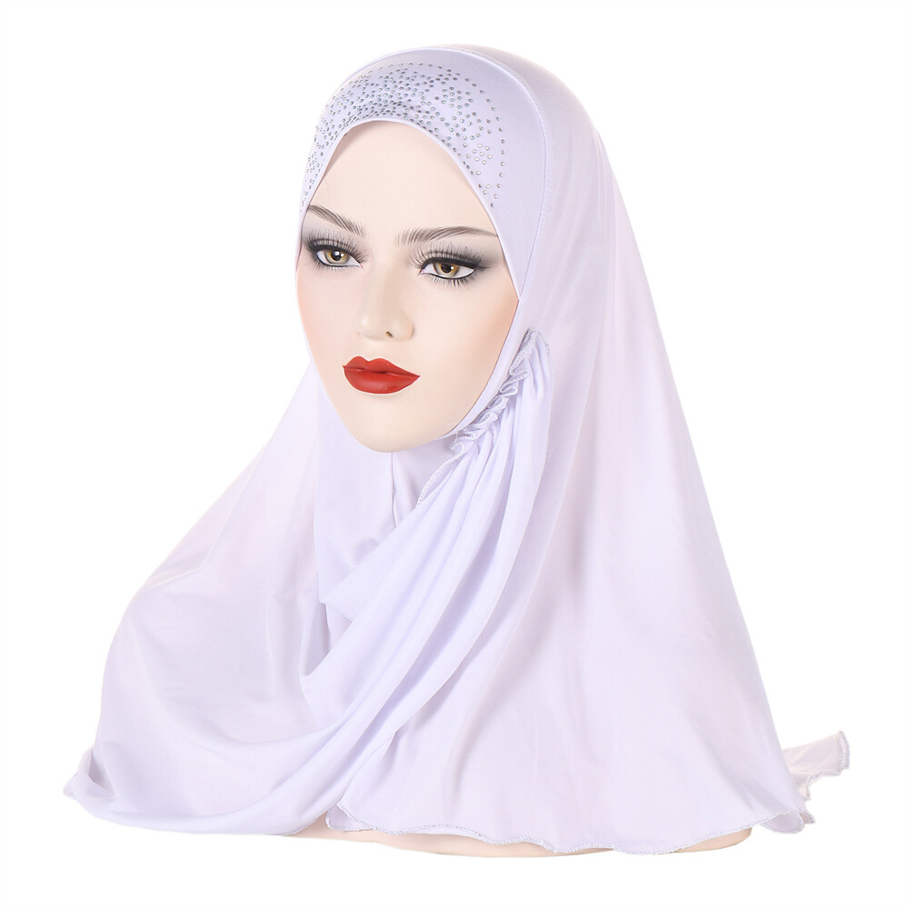 Women Muslim Hijab Amira Scarf Turban Head Cover Pull On Ready Made Headscarf