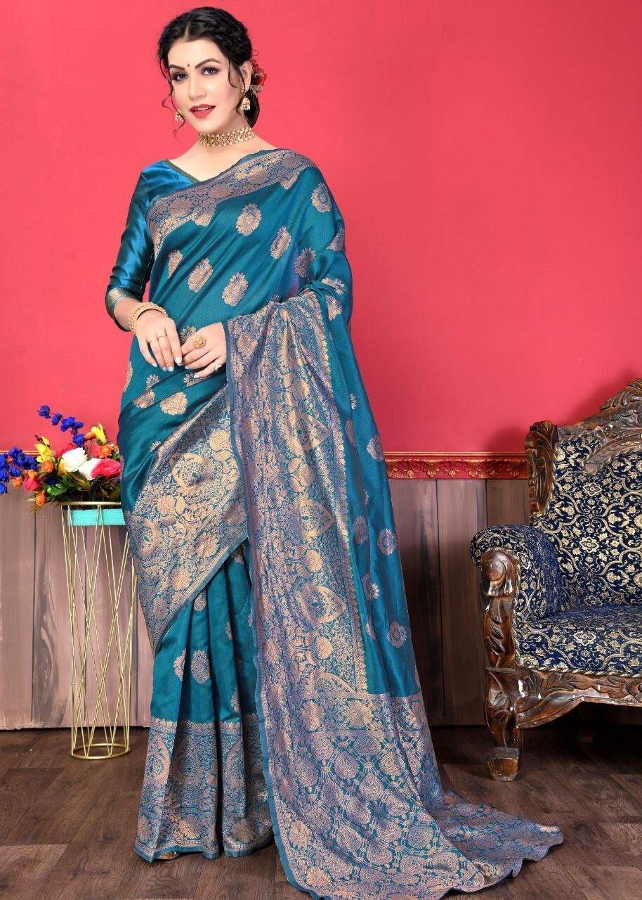 Areca Designer AI cutout 6yog Fotor Silk saree blouses women Saree cut-5.5 meter