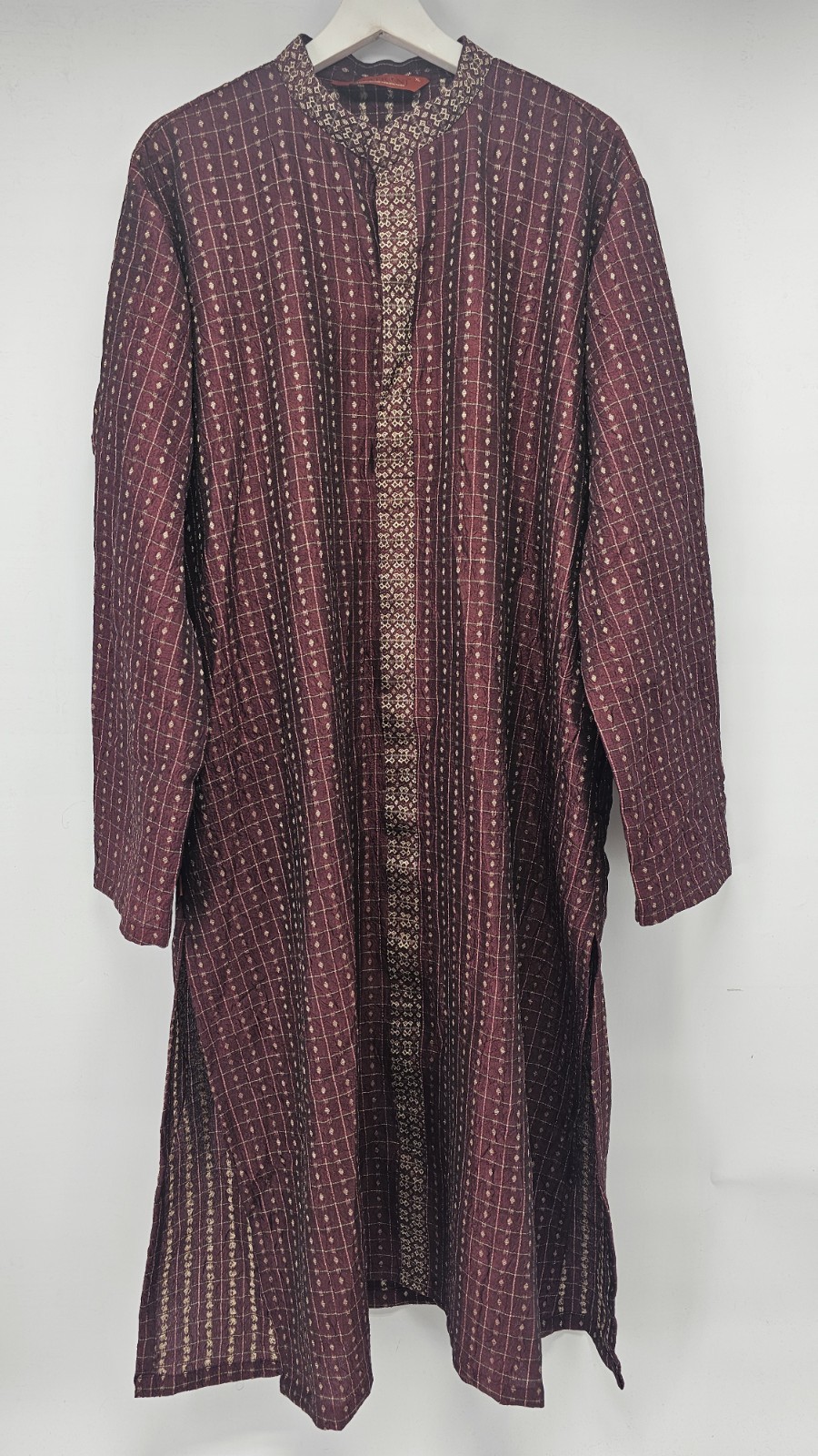 Mens Kurta Shatr NJ Red Maroon Size XL