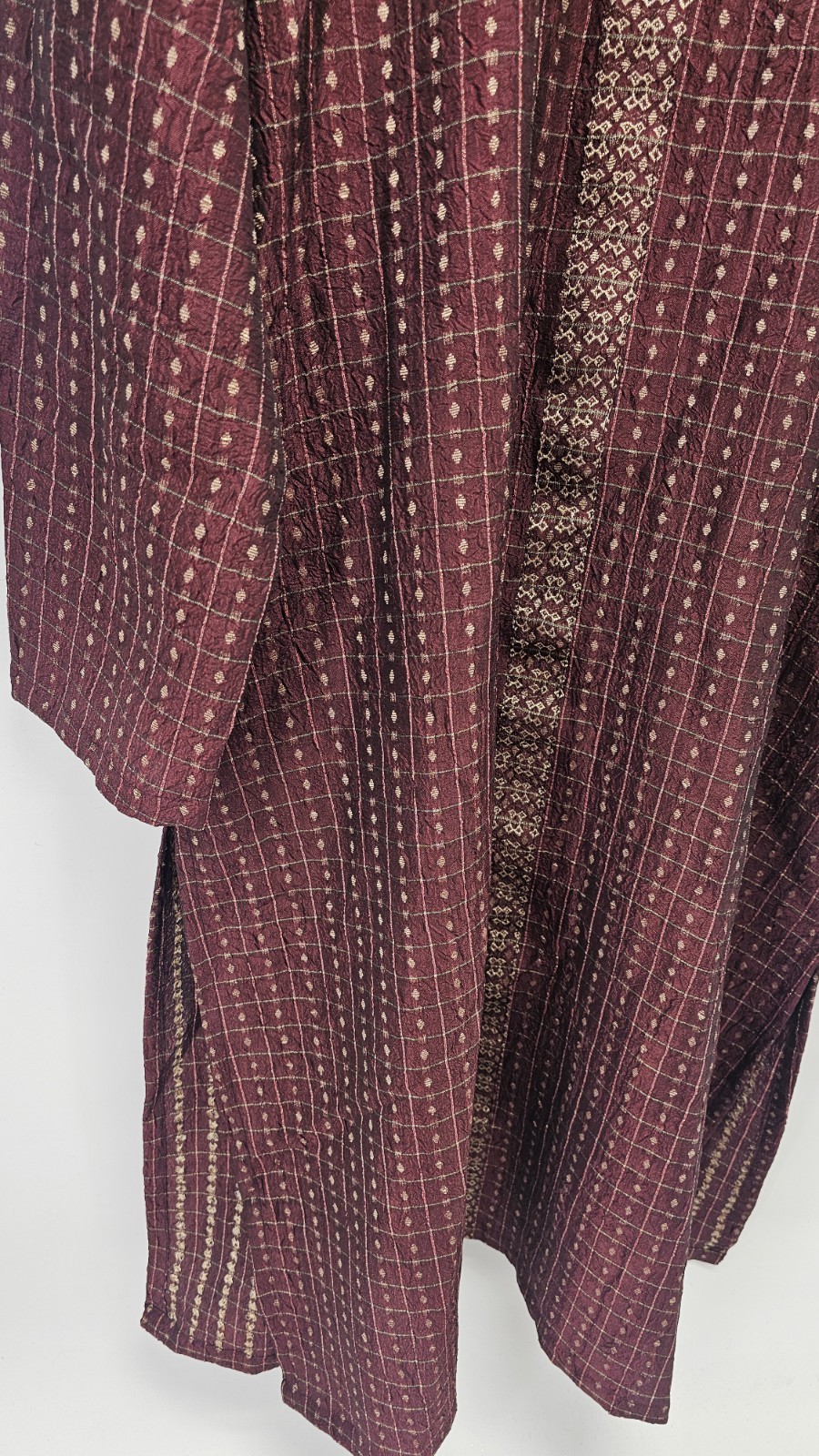 Mens Kurta Shatr NJ Red Maroon Size XL