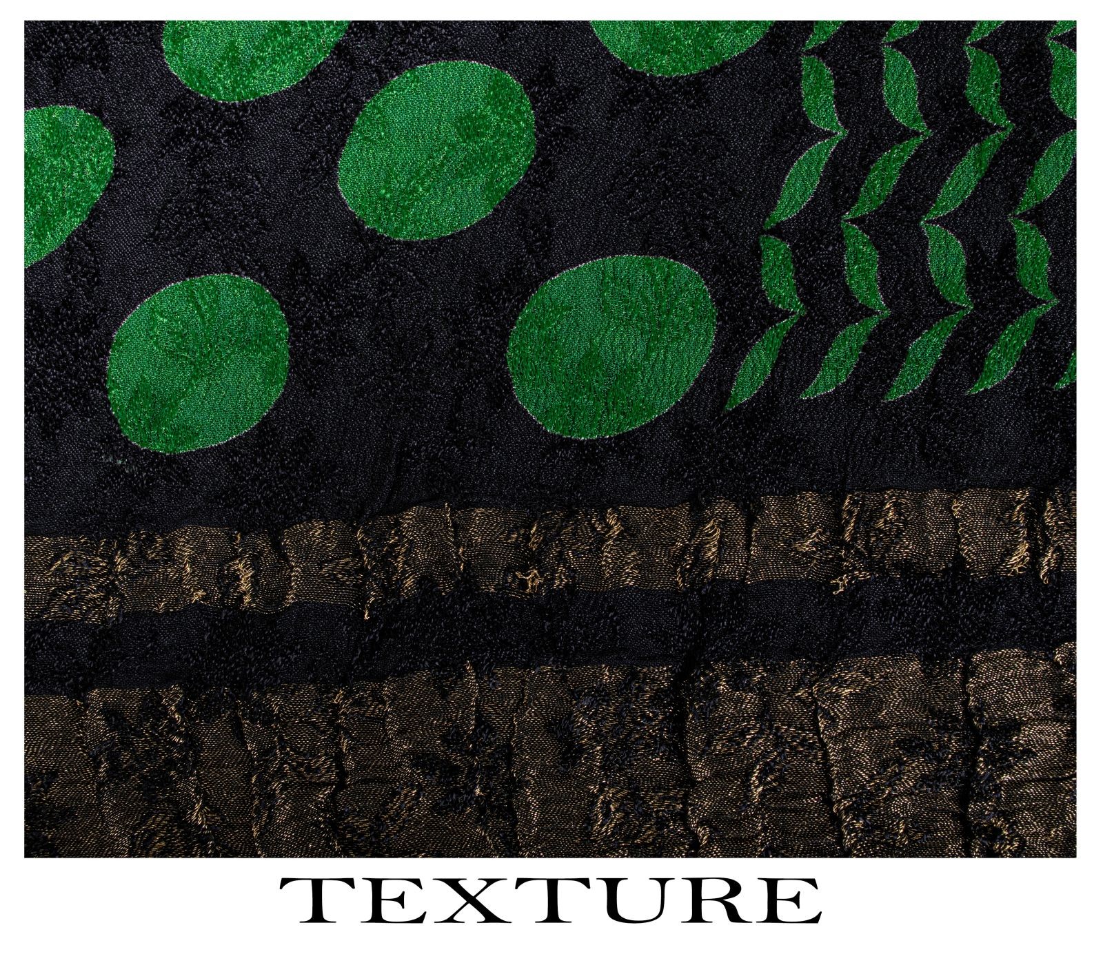 Sanskriti Vintage Soft Black Saree Pure Chiffon Floral Printed Sari 6+Yd Fabric