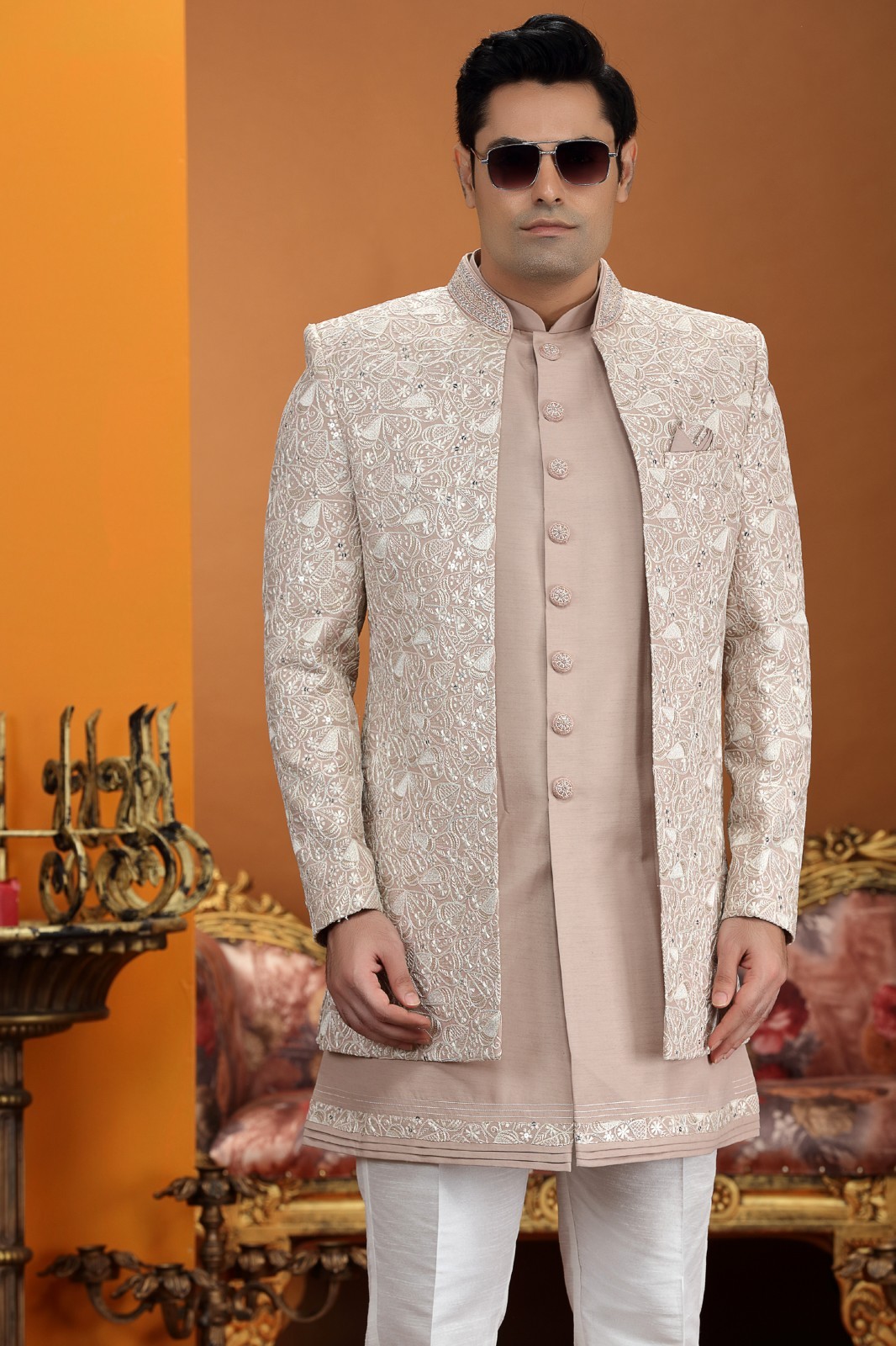 3 Pc Mens Designer Wedding Bollywood Traditional Clothing Indo Western India