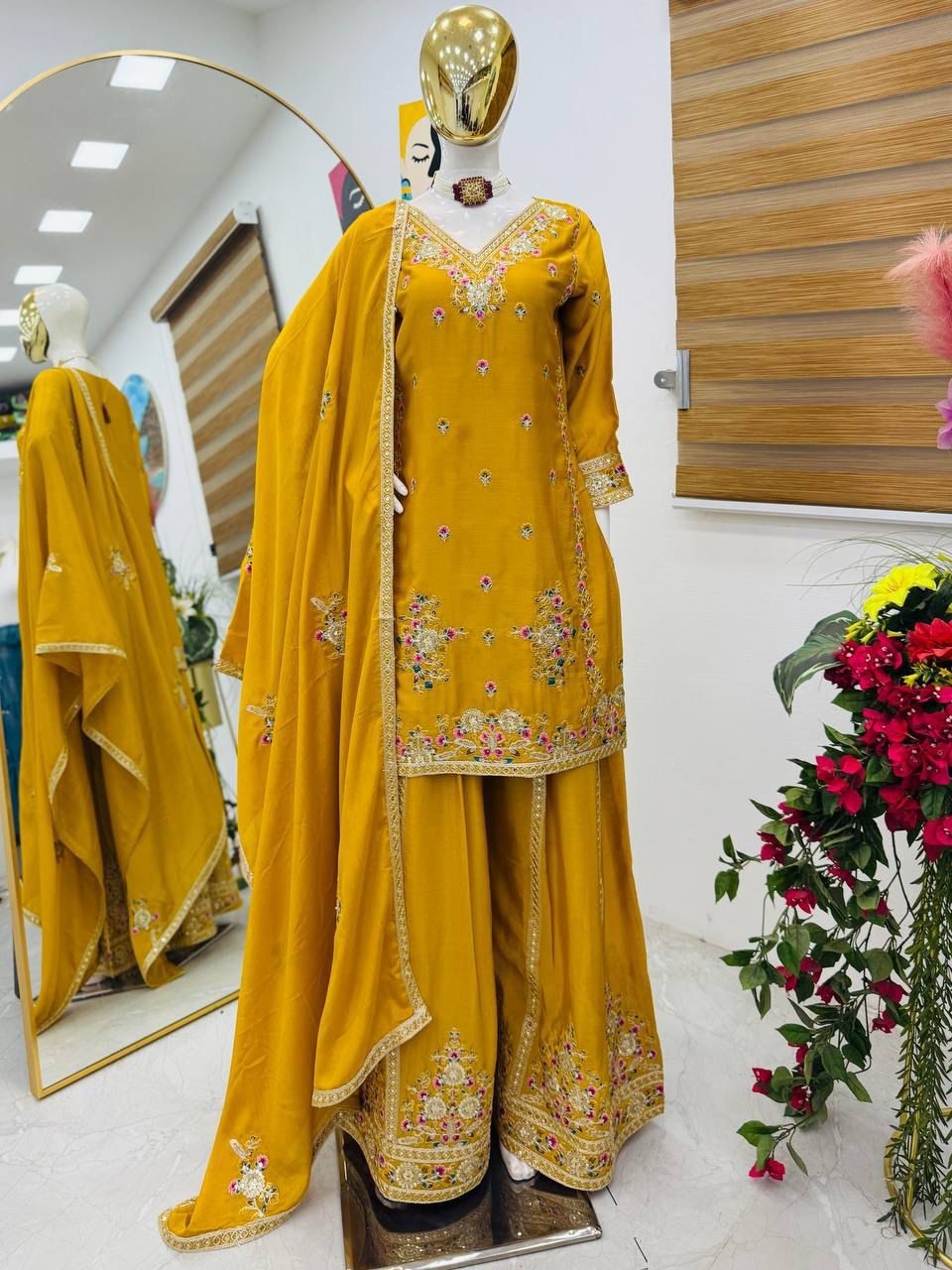 New Designer Party Top Sharara & Dupatta Set