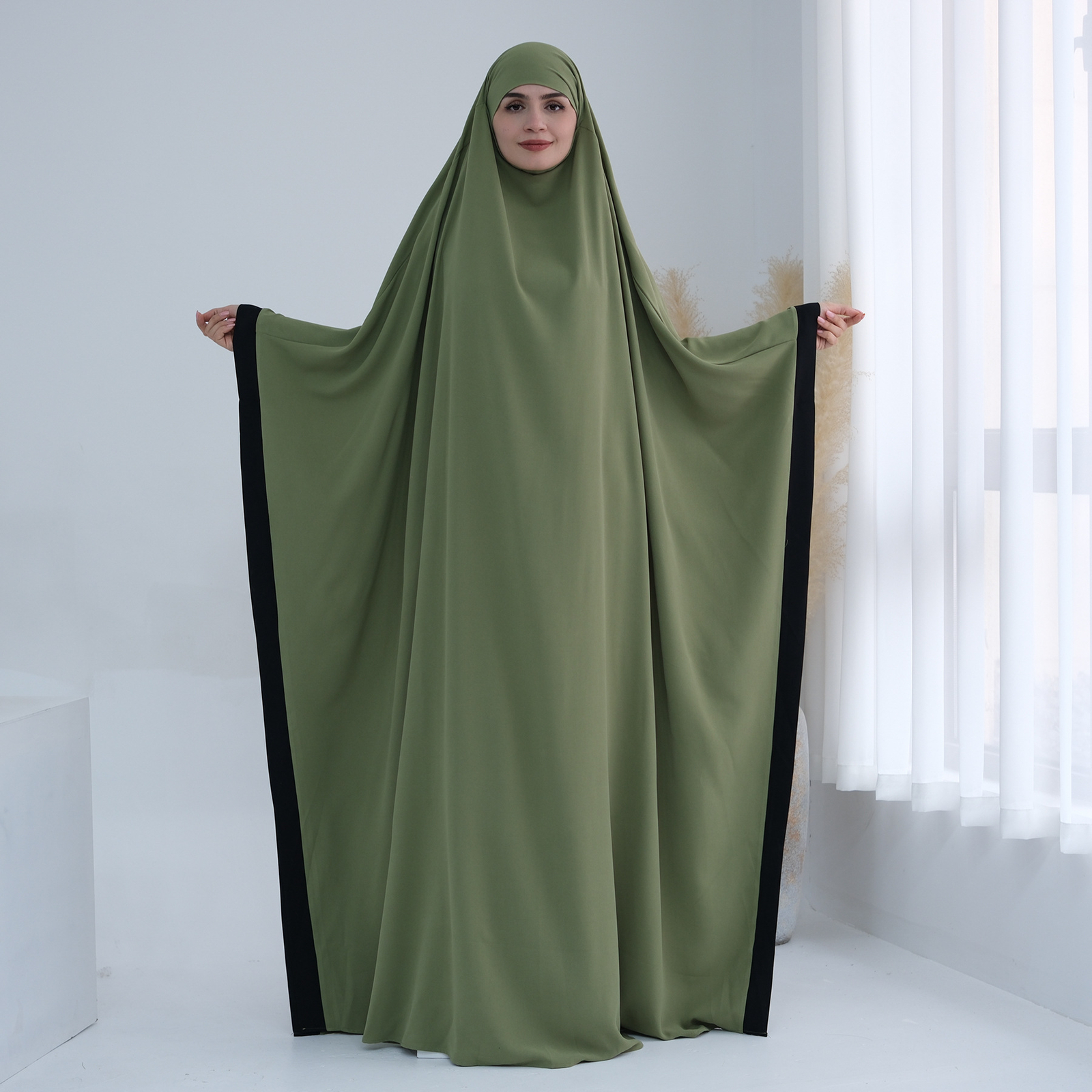 Muslim Women Prayer Robe Arab Burqa Islamic Long Abaya Eid Corban Loose Kaftan