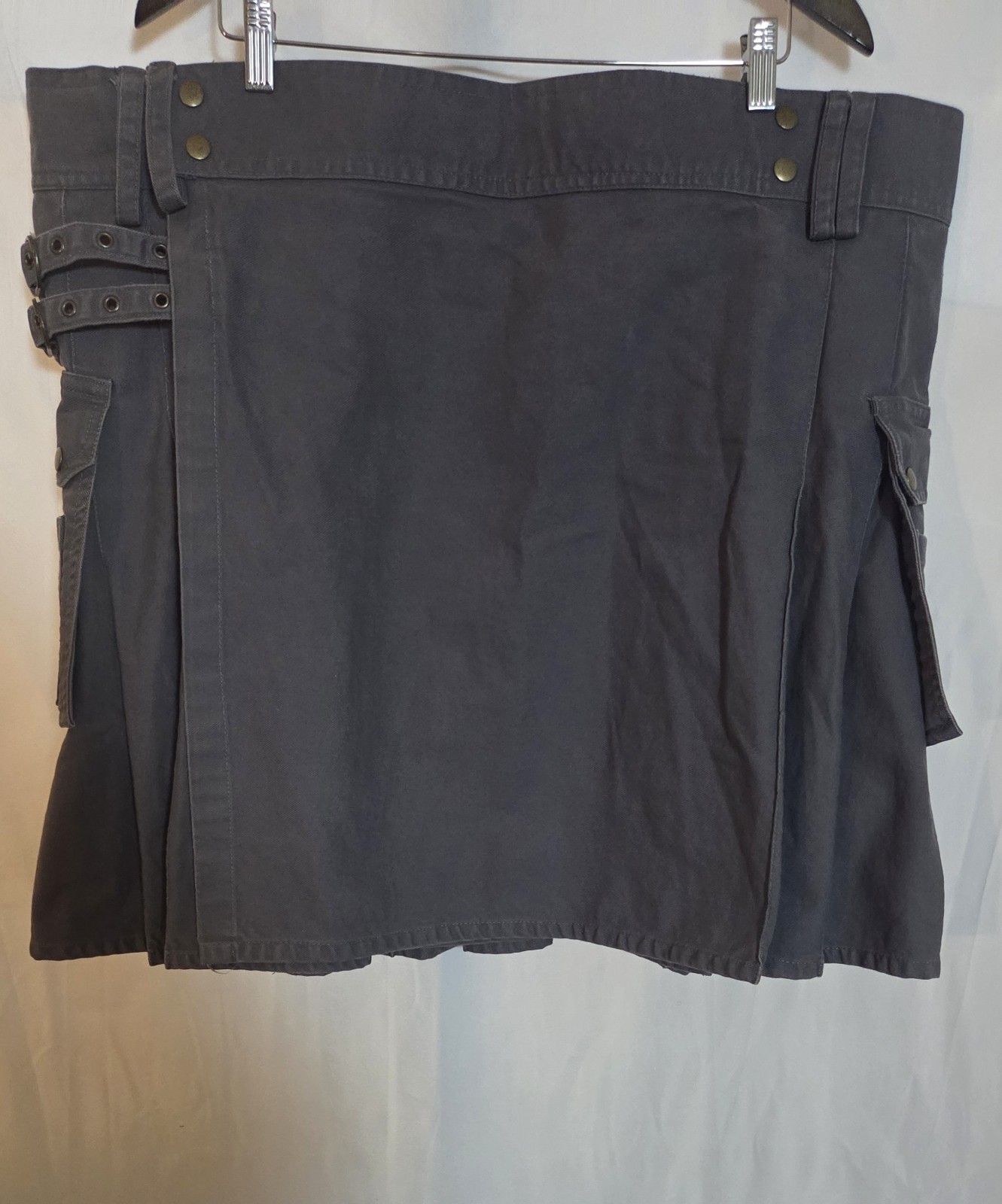 Scottish Utilty Highland Kilt, Men’s, Gray, 100% Cotton, Size 48