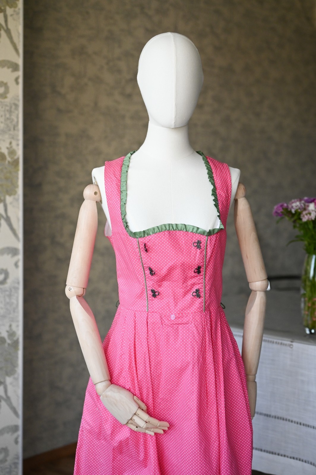 Trachten Traditional Alpine Dress Size 38 Dirndl Style Elegant
