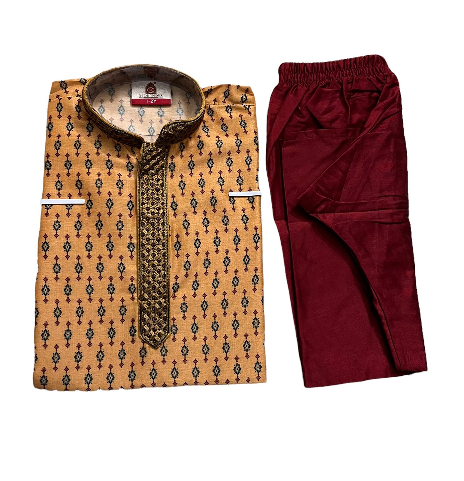 Poly Digital Print Work Traditional Kurta Pajama Set for Boys, Cultural Wear