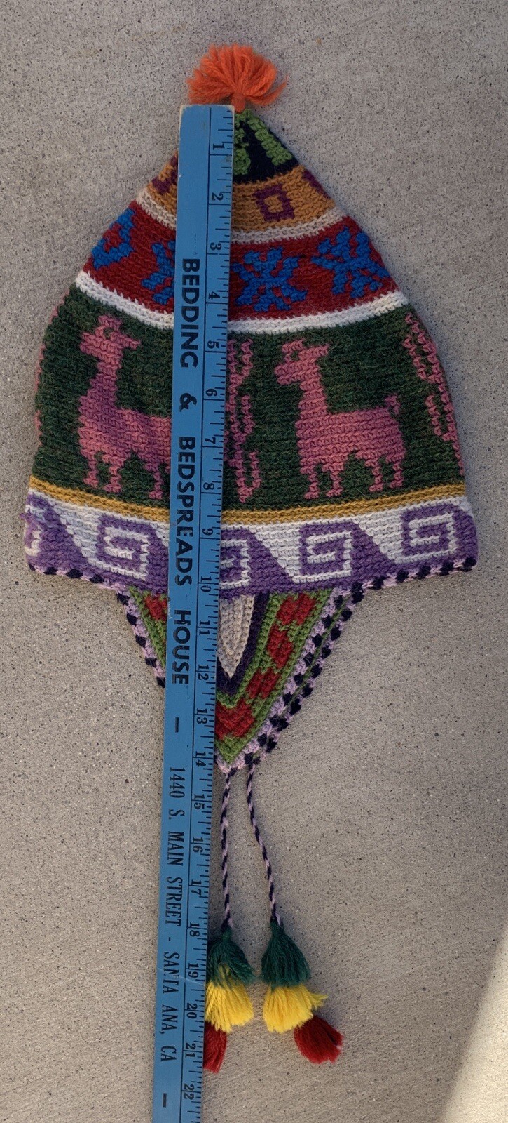 Hand Woven Peruvian Andes Andean Mountain Chullo Hat Colorful Maybe Vintage Peru