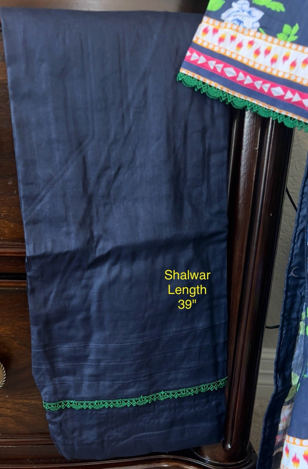 Large Size 42 LAWN 3pc Shalwar Kameez Stitched Embroidered Suit Pakistani Indian