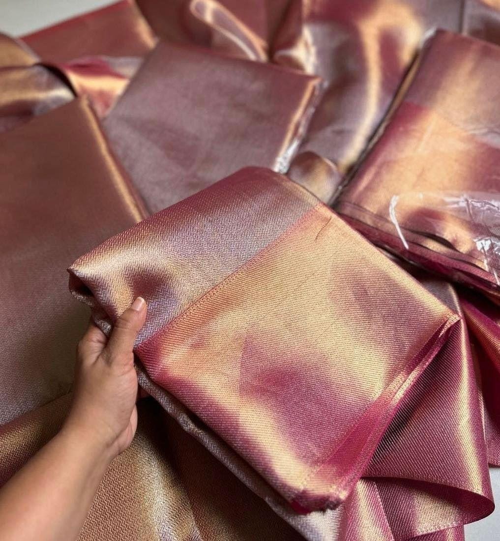 Premium Banarasi Tissue Silk Saree | Soft Woven Designer Party Wedding Ethnic BP