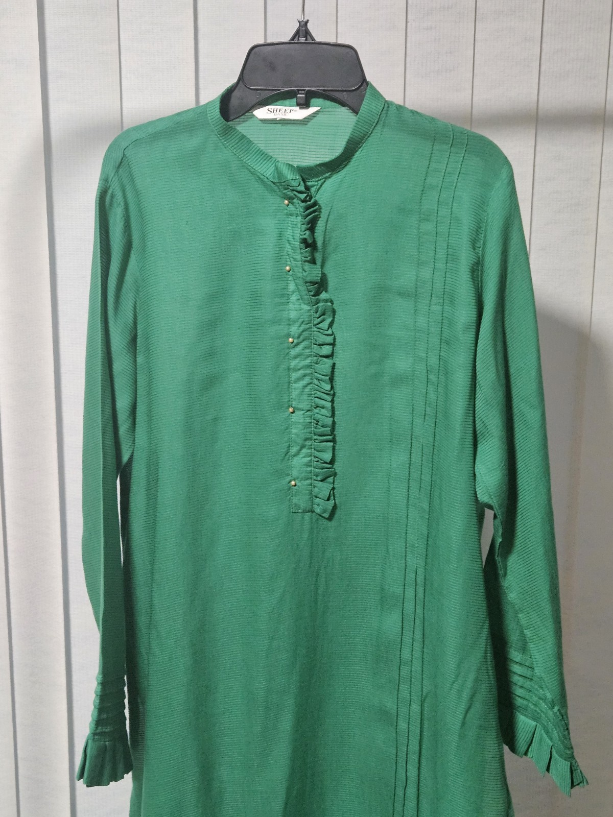 Sheep Basic Green Indian Pakistani Kurta Dress Women’s Size Medium Kameez 1 Pc