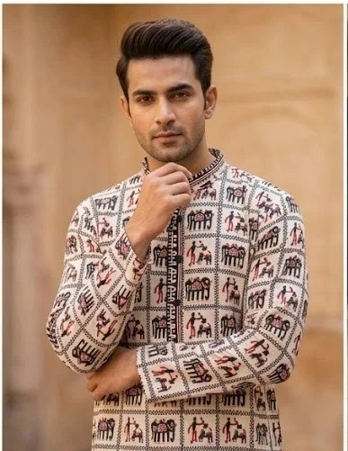 Men Kurta Indian Traditional Ethnic Summer Cotton Casual Shirt Top