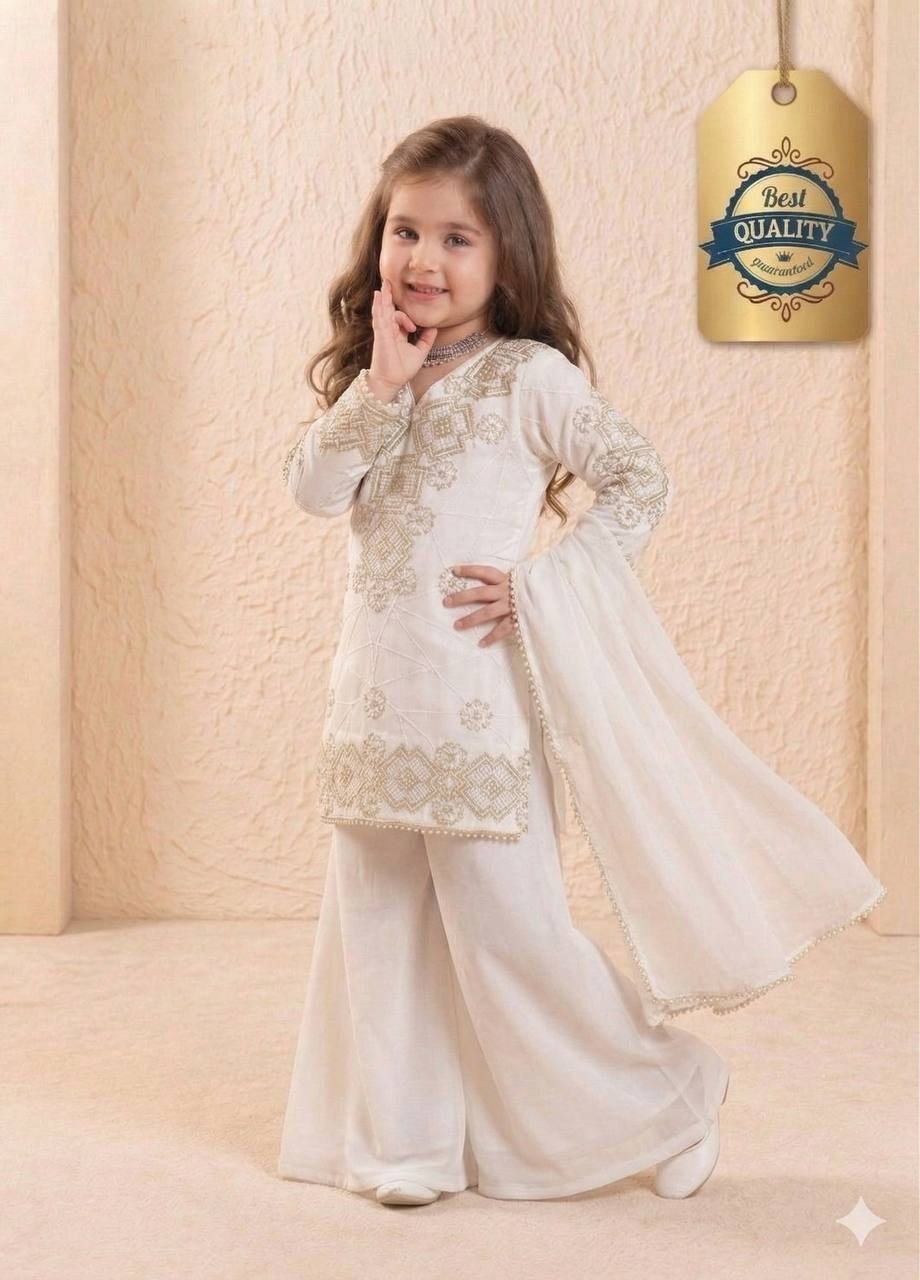 Baby Girls Palazzo Suit Salwar Kameez Eid Wedding Reception Party Wear