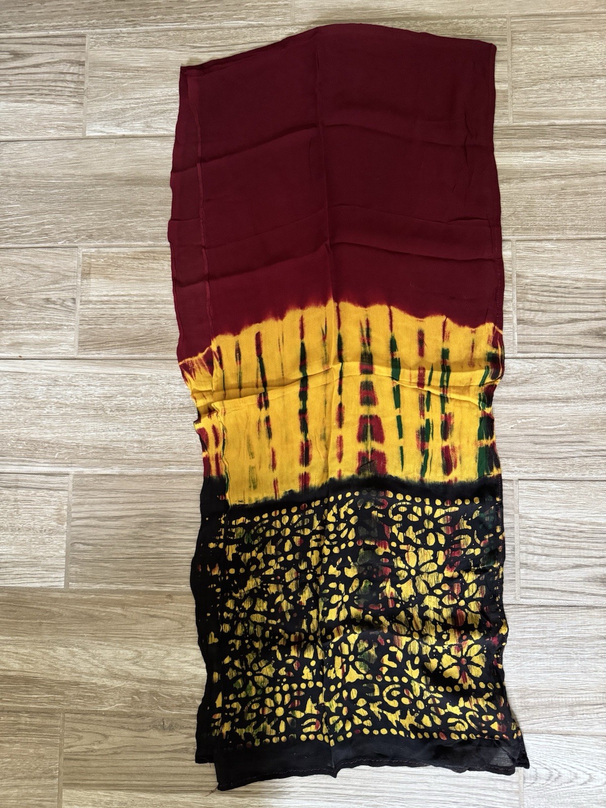 Indian Red Green And Yellow Kurta Top and Pants with Chunni
