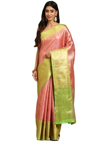 Women’s Tissue Silver Zari Saree