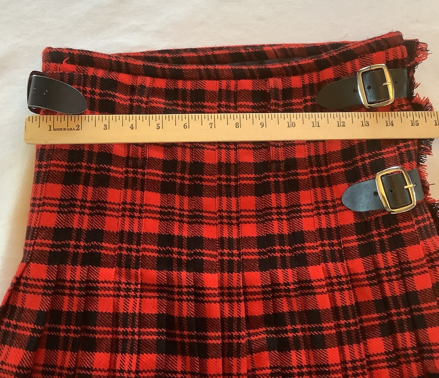 Tartan Red Plaid Scottish Kilt Size 32 American Highlander Tartan Kilt