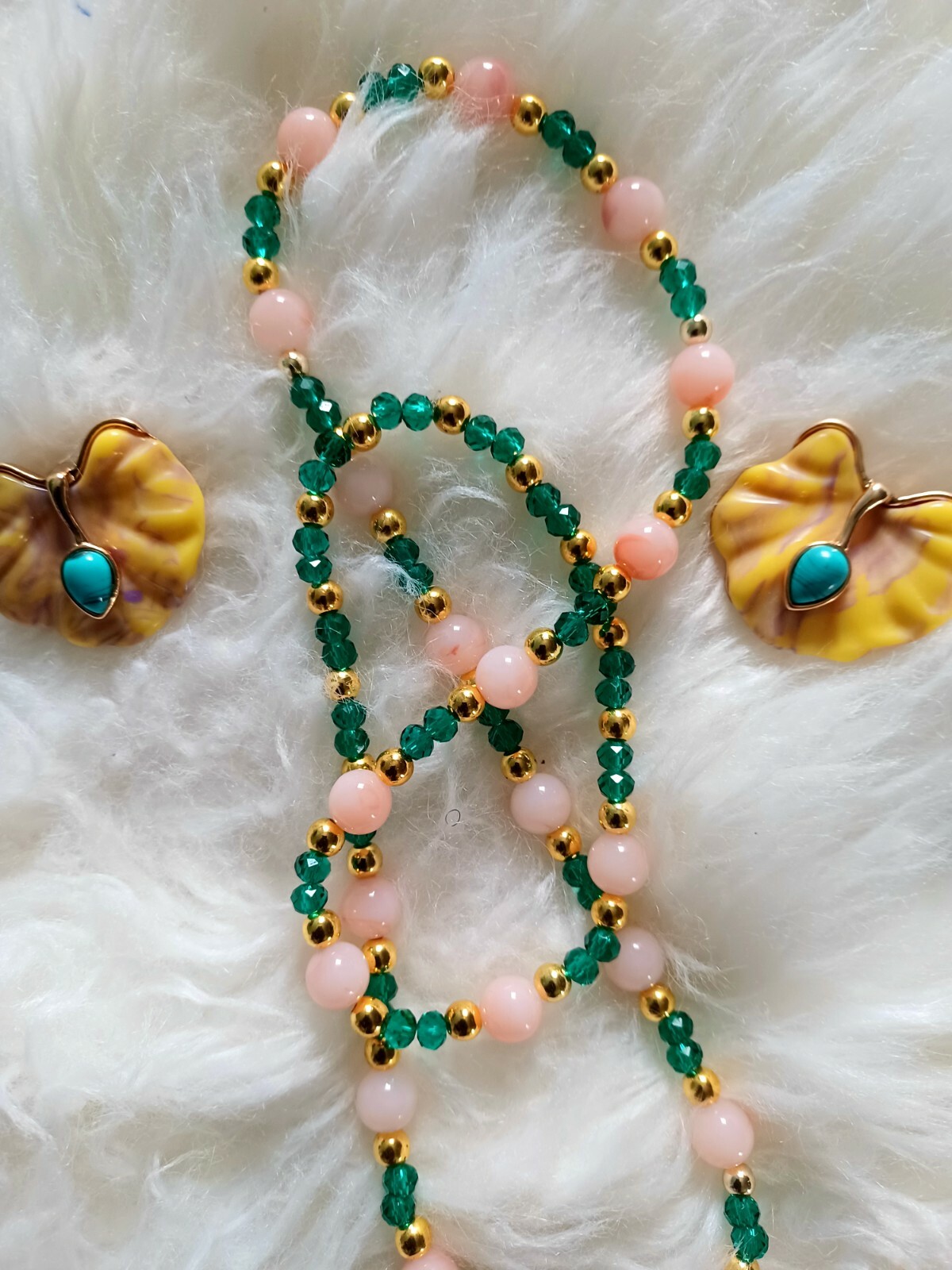 Trendy, versatile and Luxury bead necklace and earrings- Party ready pieces