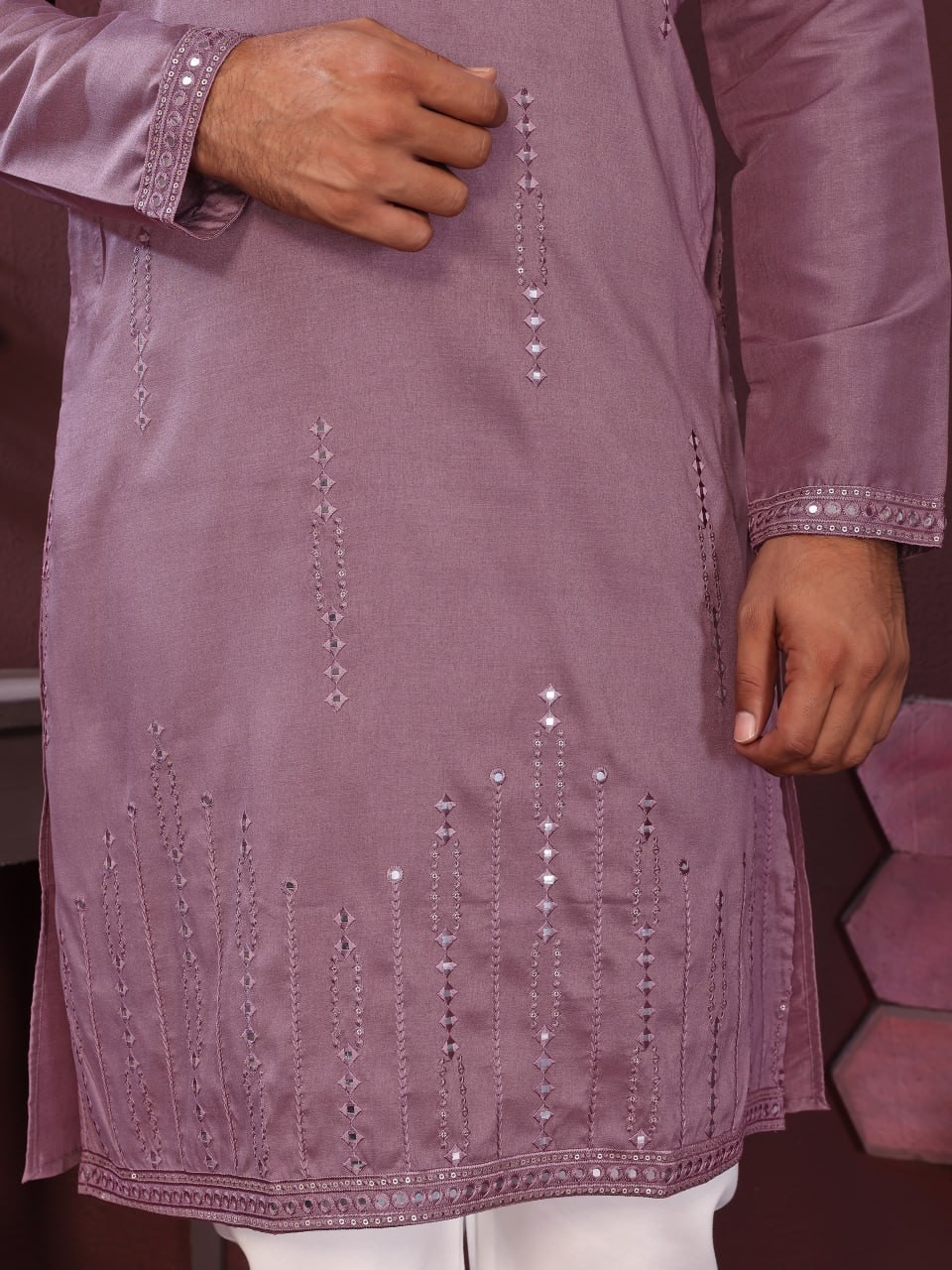 Men’s Ethnic Kurta Pajama Set Ready to Wear Soft Cotton Bottom Designer Finish