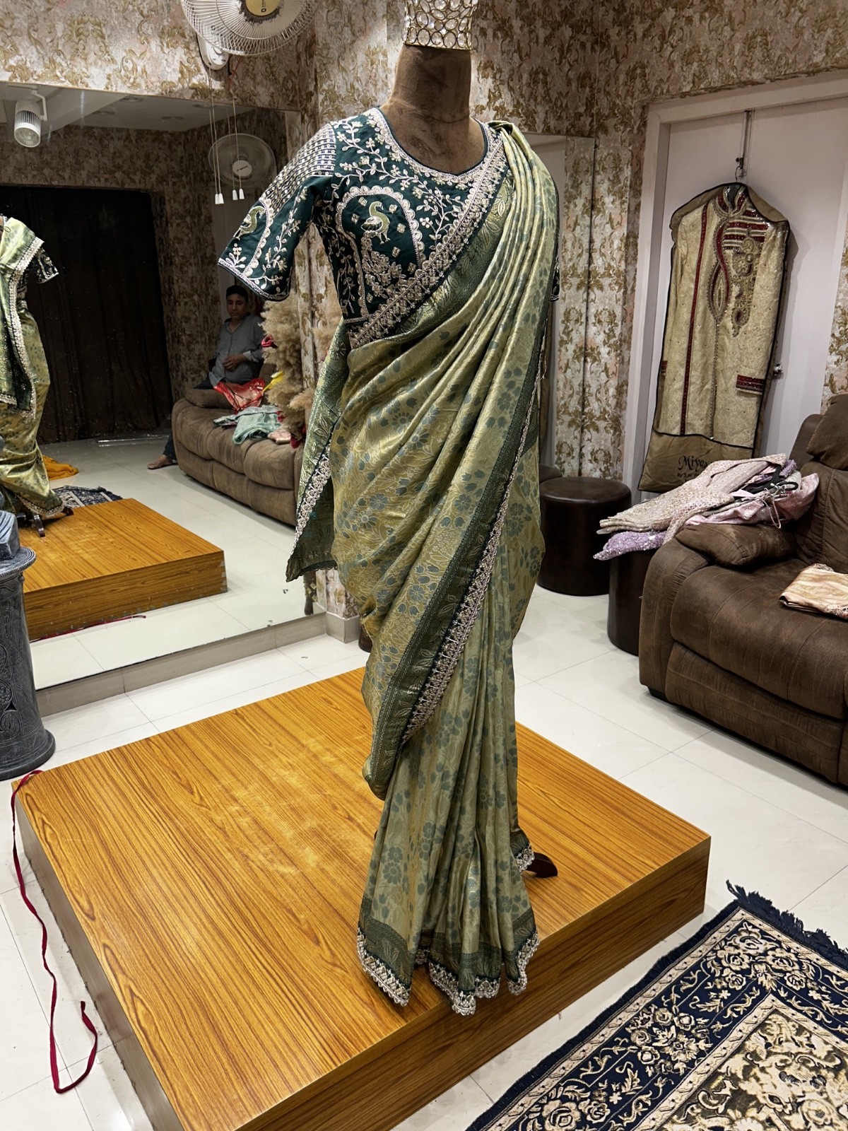 GREEN COLOR SILK SAREE