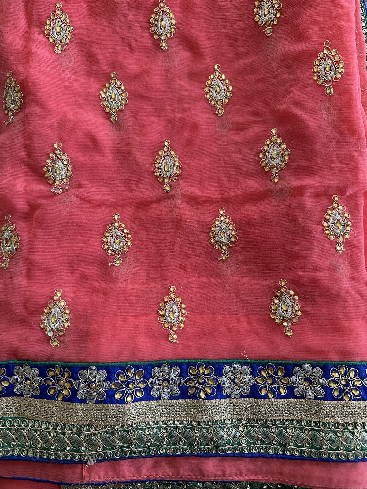 Brand New – Saree with Unstitched Blouse Pink Color