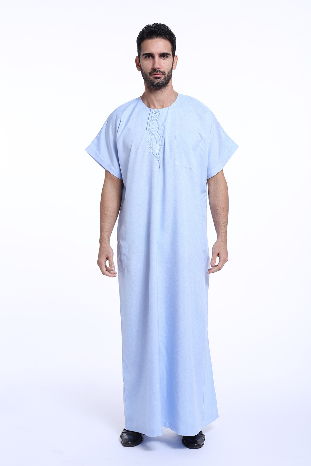 Saudi Thobe Men Galabeya Thoub Abaya Robe Dishdasha Arab Kaftan Muslim Clothing