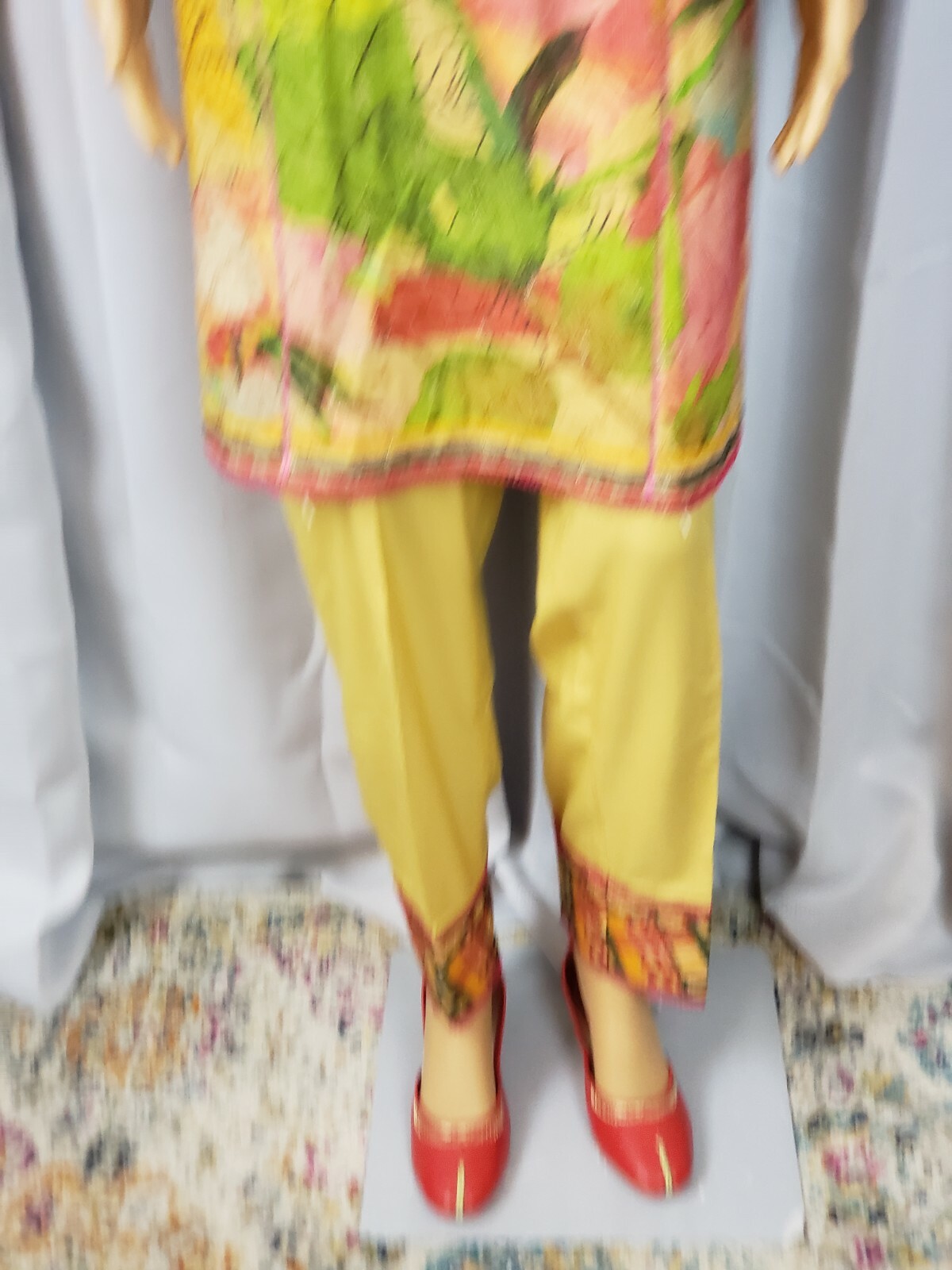 Pakistani indian designer shalwar kameez Suit M/40 Desi Rangreza Design Clothes