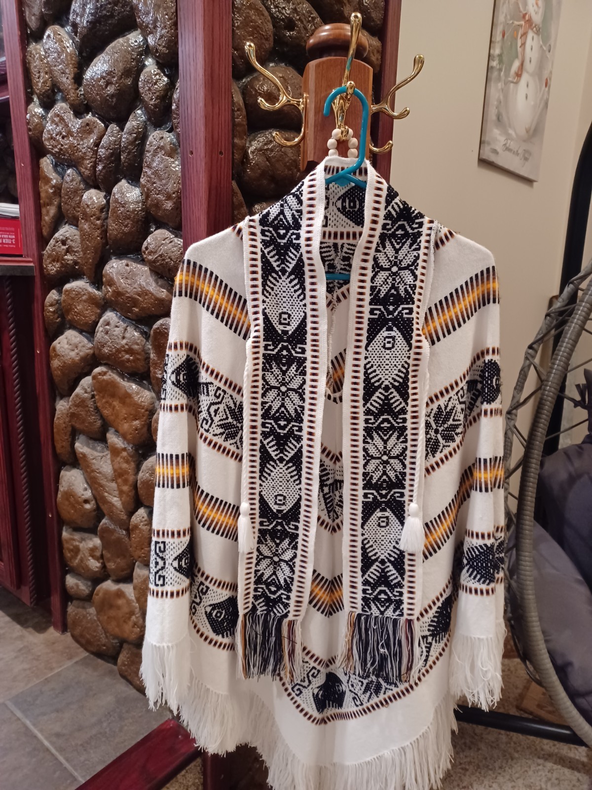 vintage poncho from peru