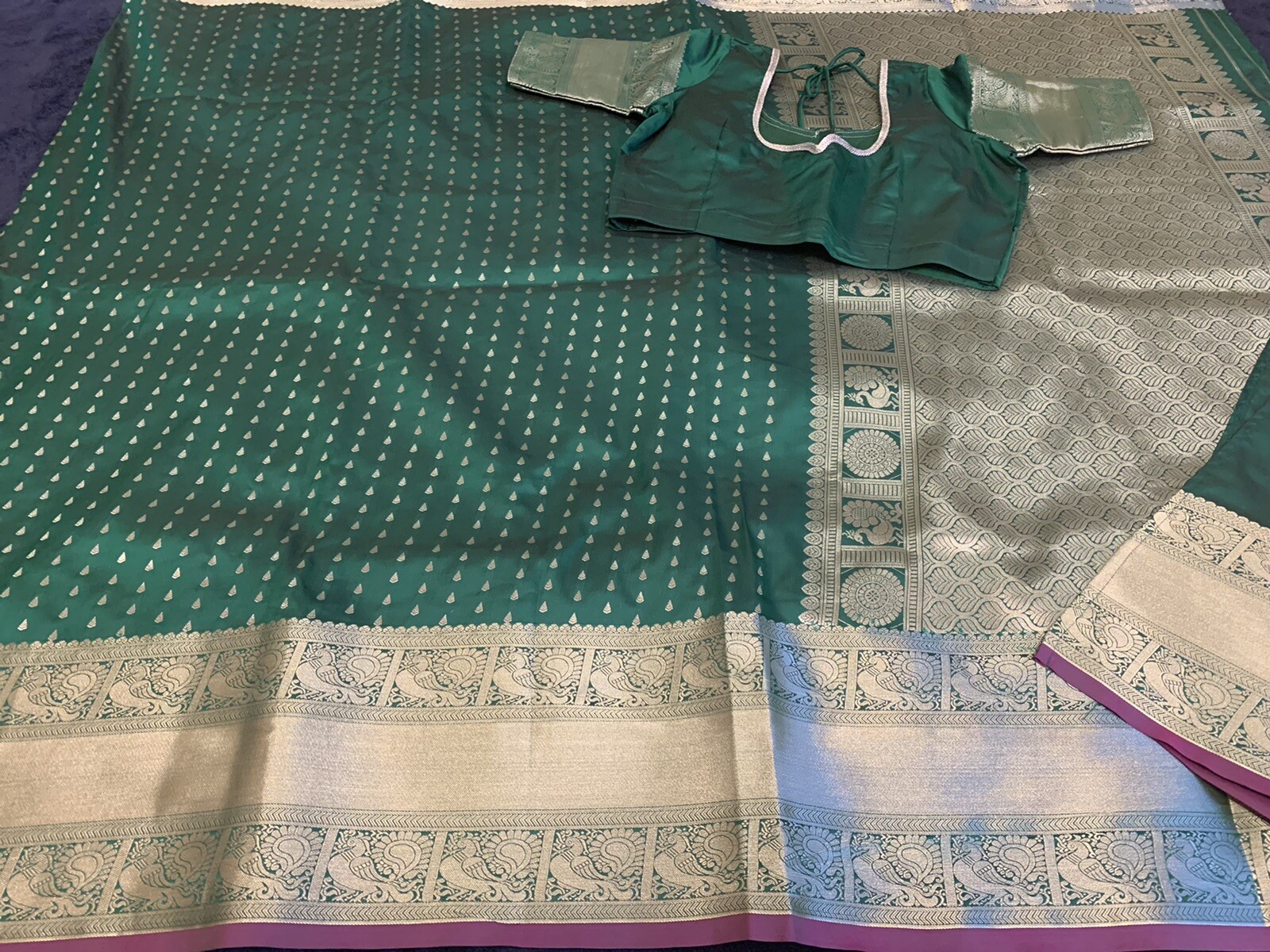 New Benarsi Soft Silk Saree with Stitched blouse 40/42
