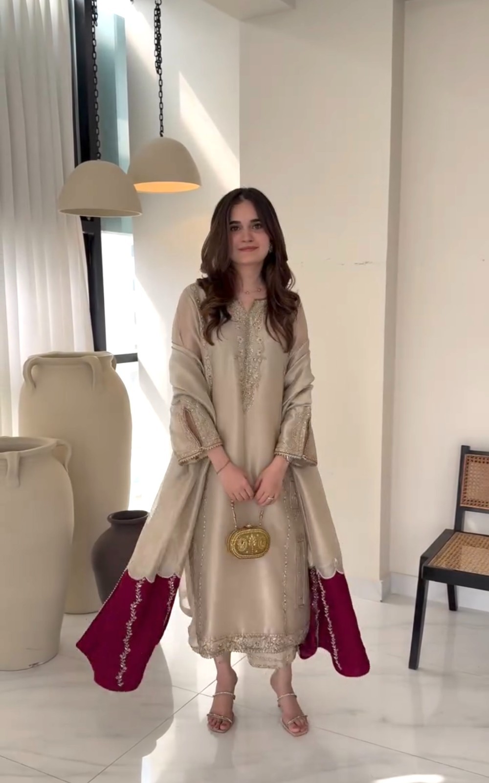 New Collection Silk Kurta Palazzo With Dupatta For Wedding Party Wear Readymade