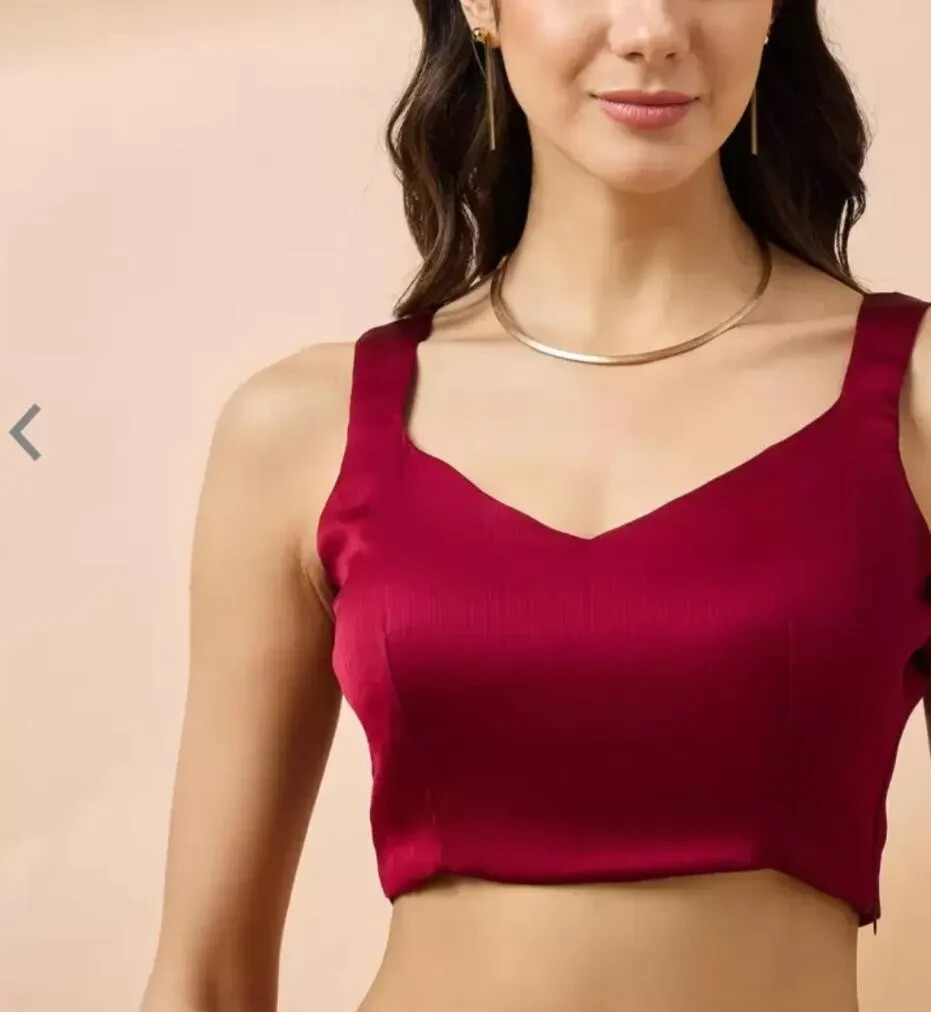 Maroon Satin Saree Sequence Embroidery Party Wear Free Petticoat