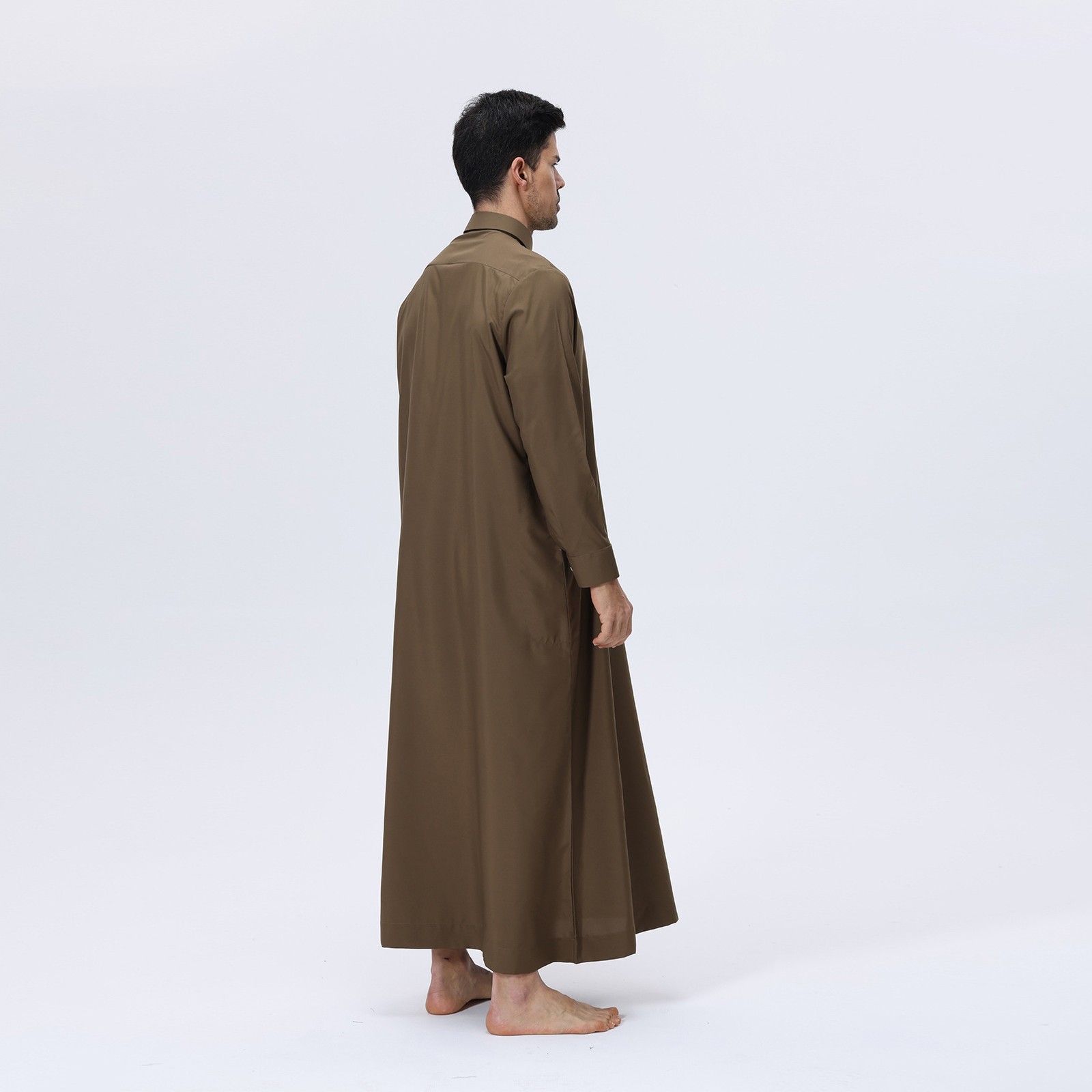 Long Robe Causal Saudi Muslim Men Abaya Kaftan Jubba Thoub Thobe Dishdasha Islam